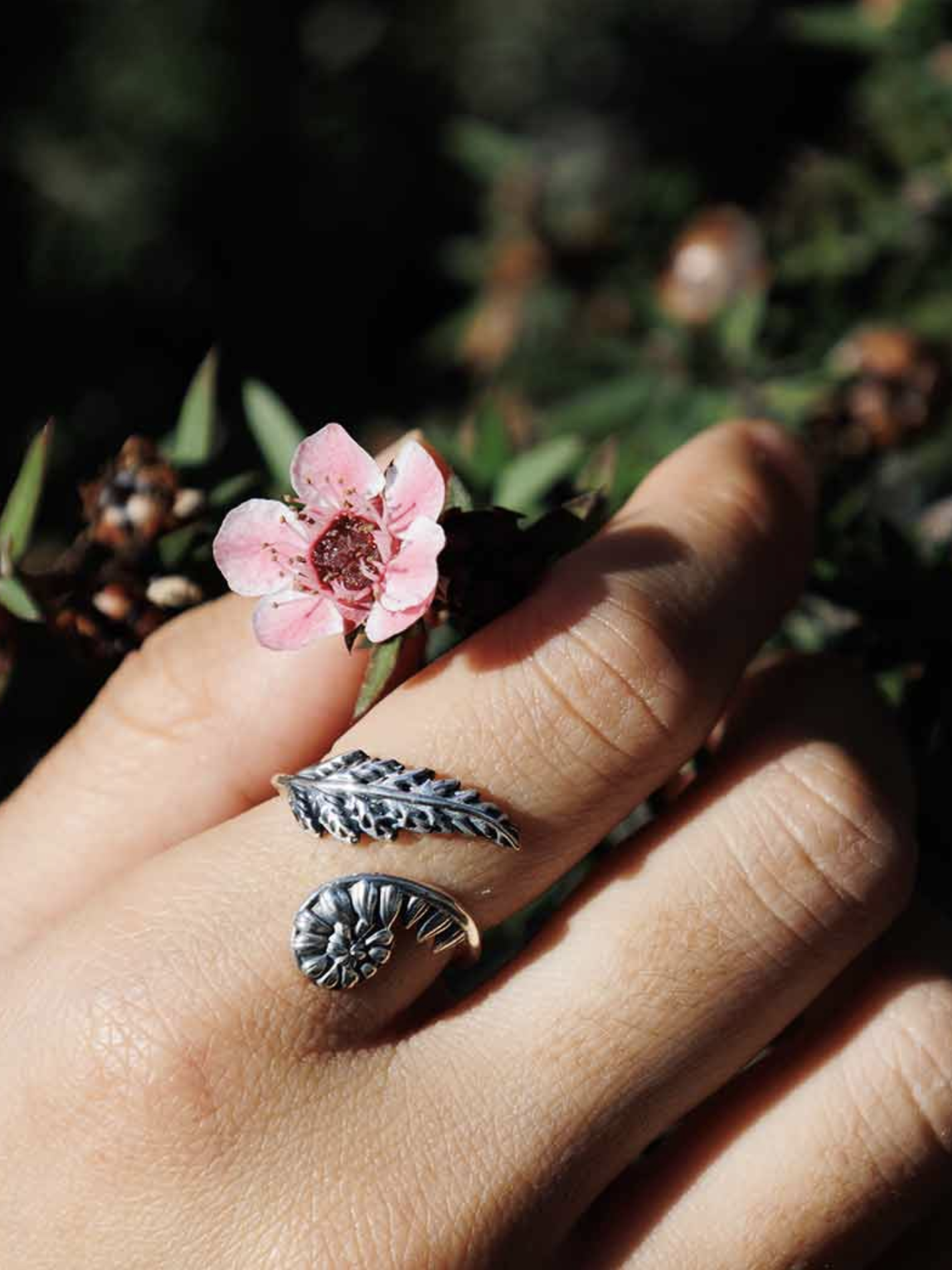 •UNFURLING FERN• adjustable recycled silver ring