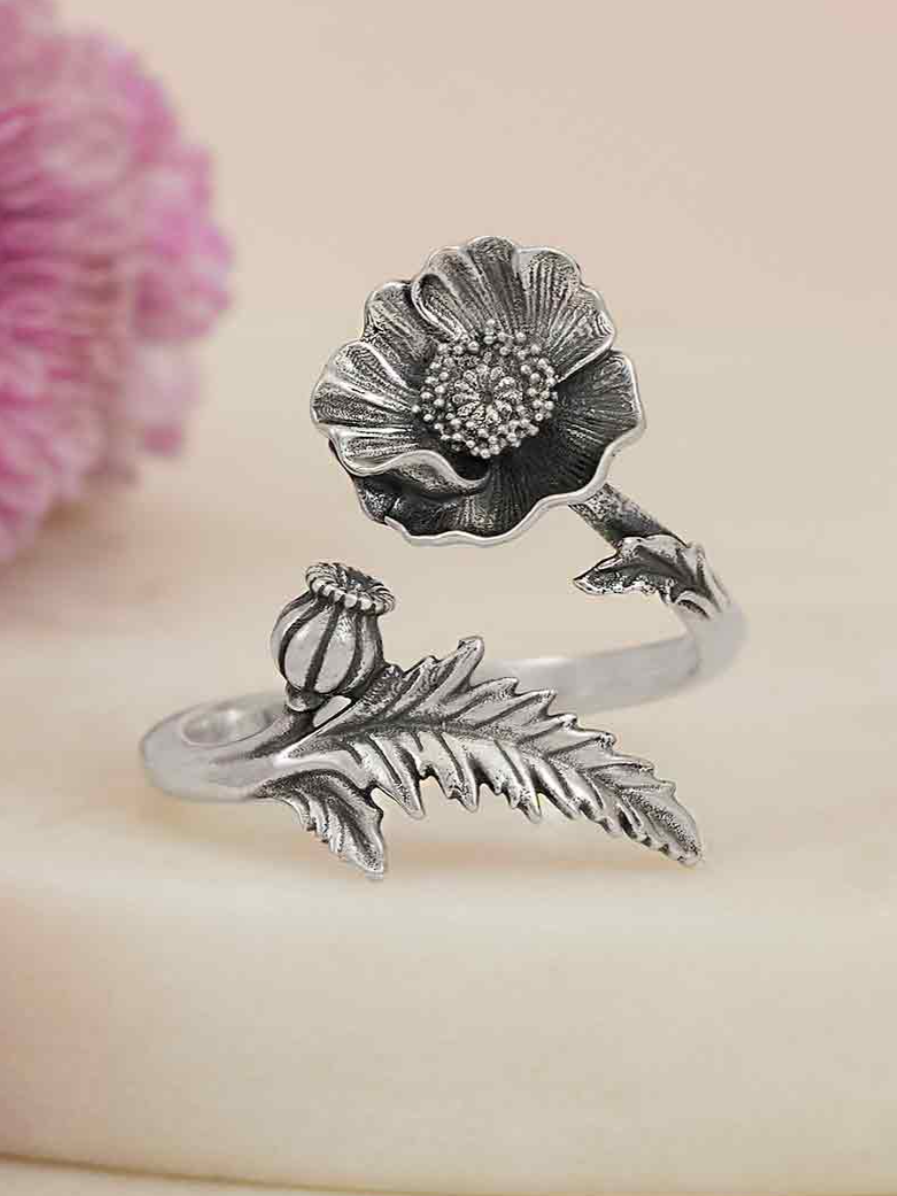 •POPPY• adjustable silver ring