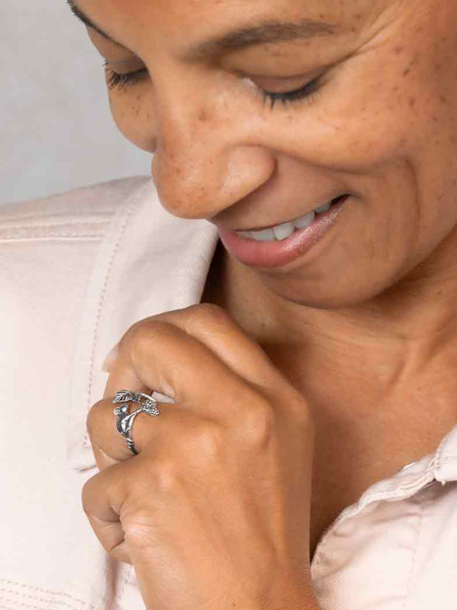 •MOUSE & BLACKBERRY• adjustable silver ring