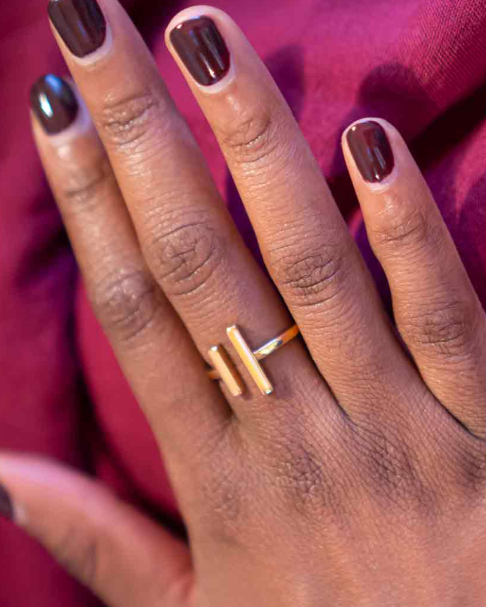 •FINDING BALANCE• adjustable bronze ring