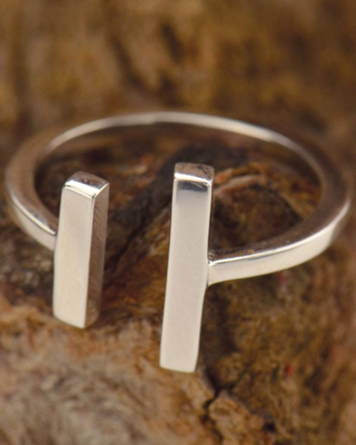 •FINDING BALANCE• adjustable recycled silver ring