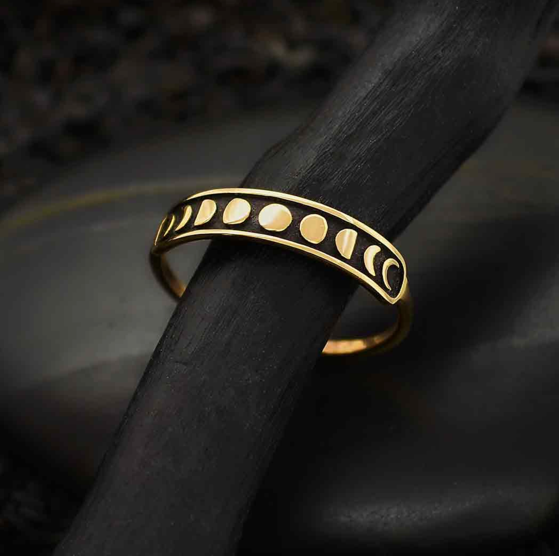 •MOONPHASE HORIZONTAL• bronze ring