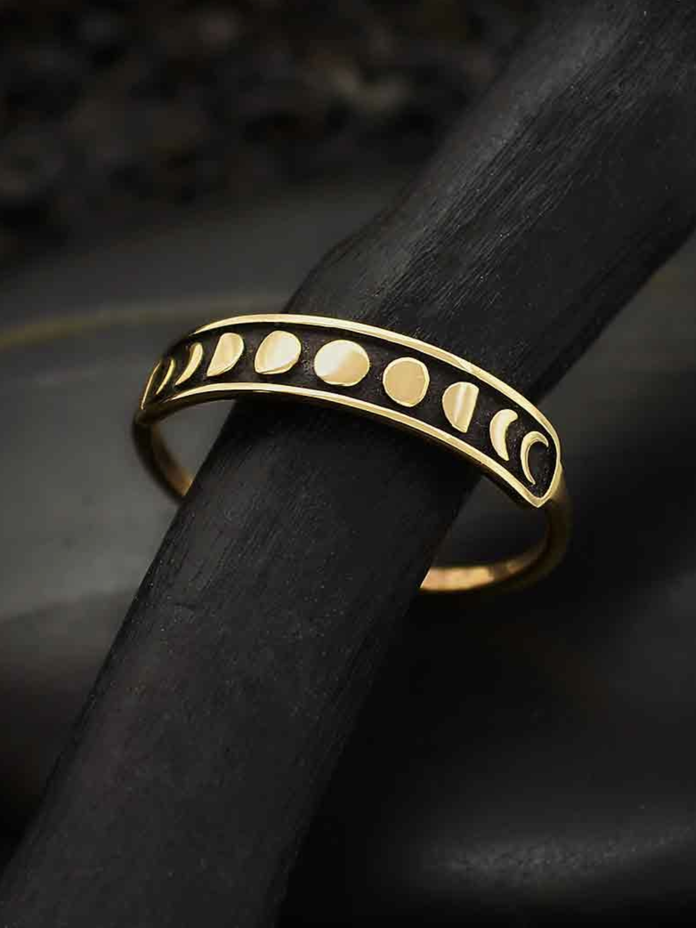 •MOONPHASE HORIZONTAL• bronze ring