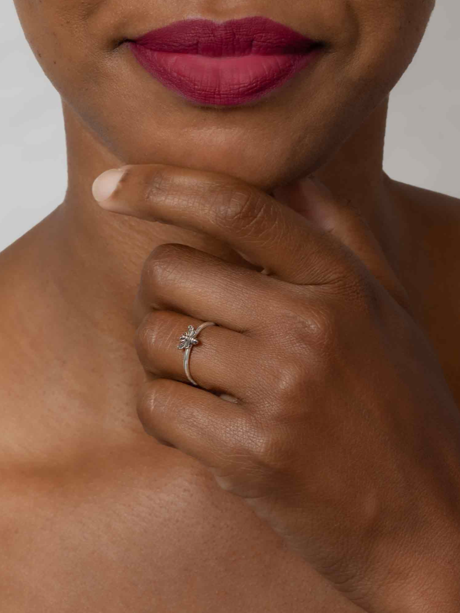 •TINY BEE• recycled silver ring