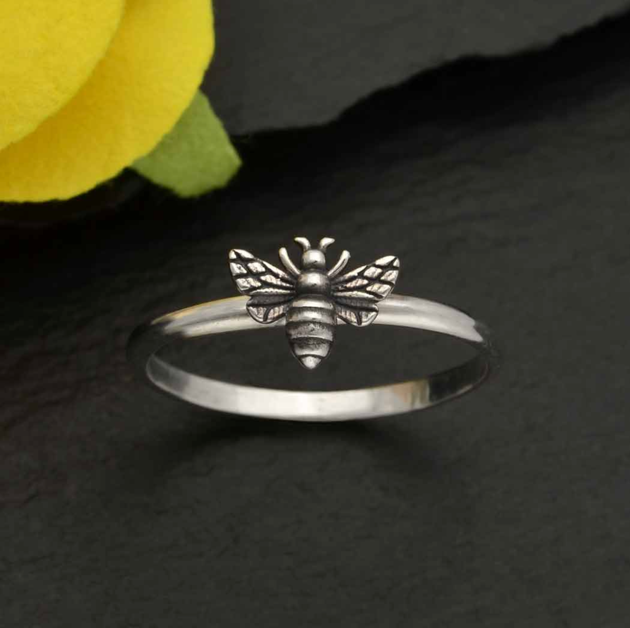 •TINY BEE• silver ring