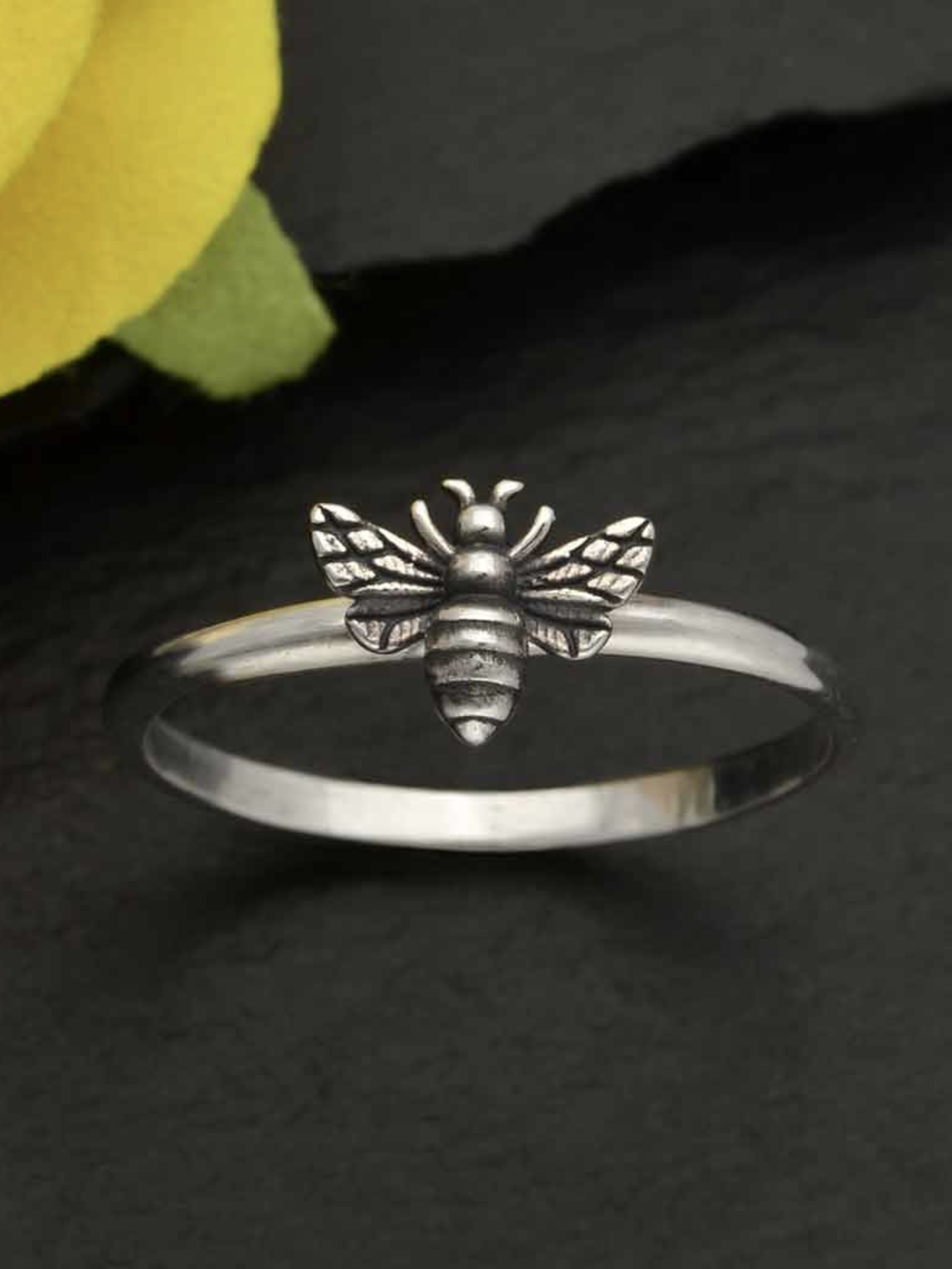 •TINY BEE• recycled silver ring