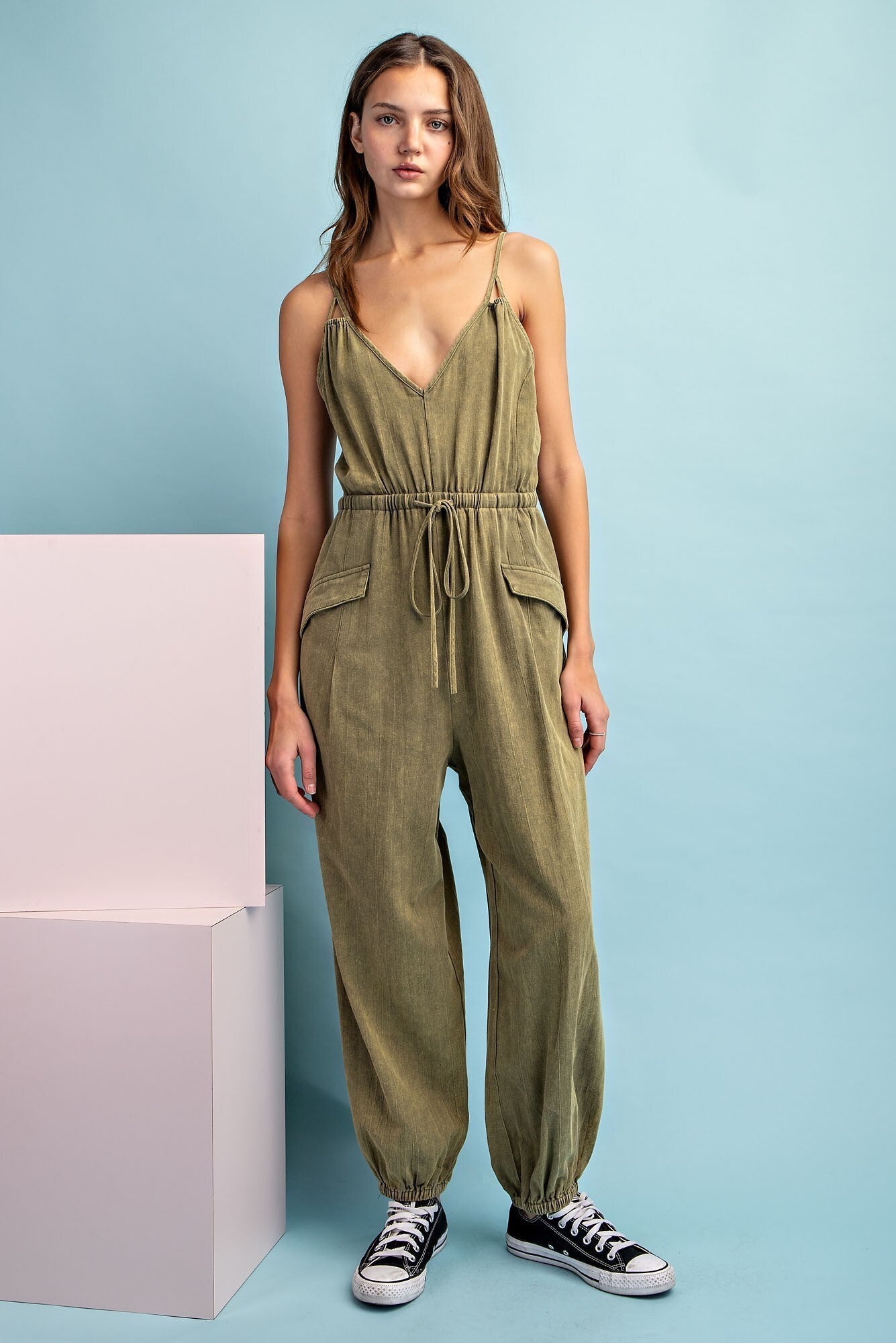 •DYLAN• cotton jogger style jumpsuit