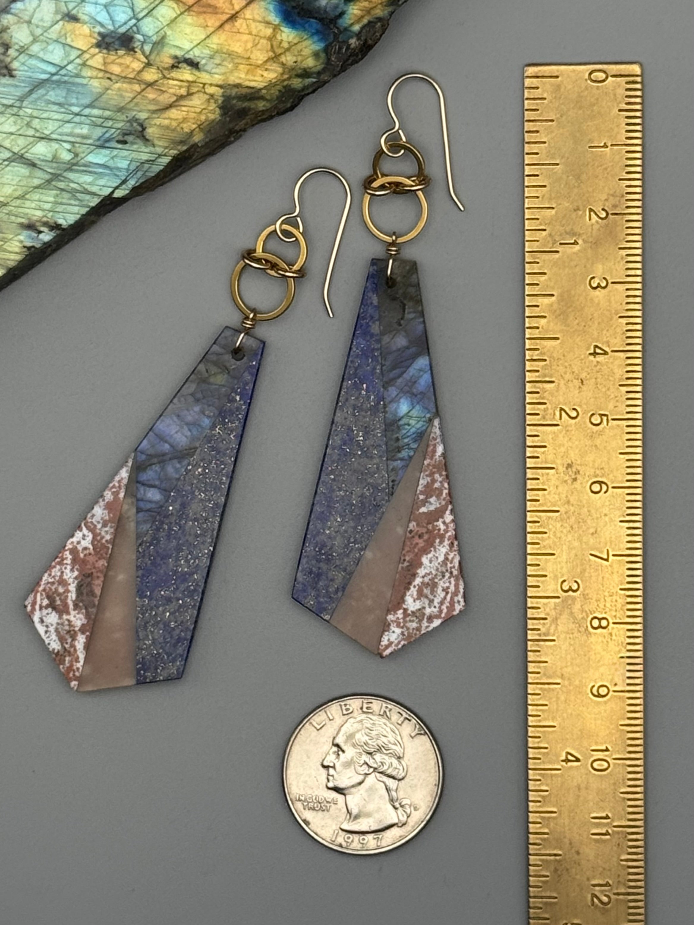 •EOWYN• intarsia + gold earrings