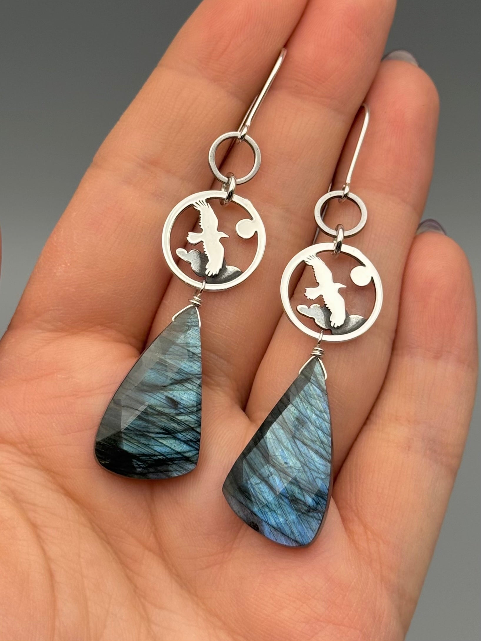 •SORIN• labradorite + silver earrings
