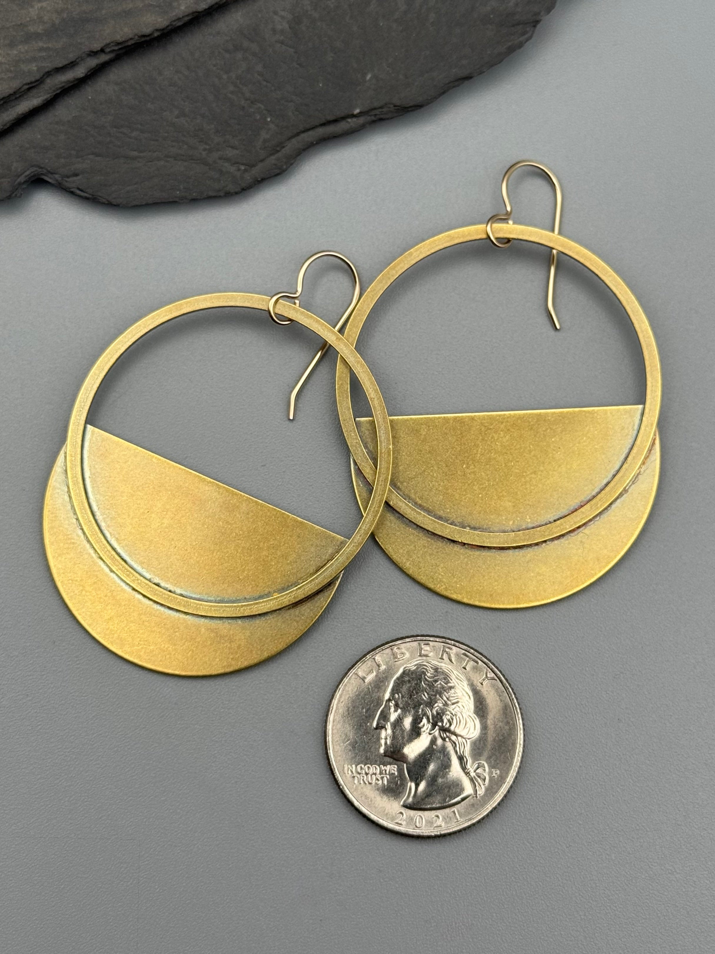 •RISE• gold dangle earrings