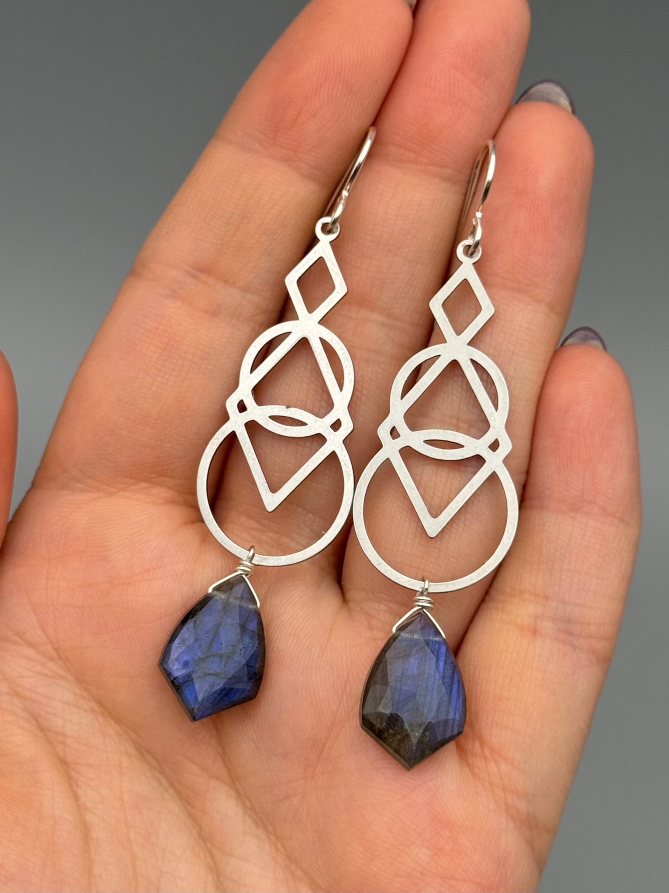 •SIGNS• labradorite + silver earrings