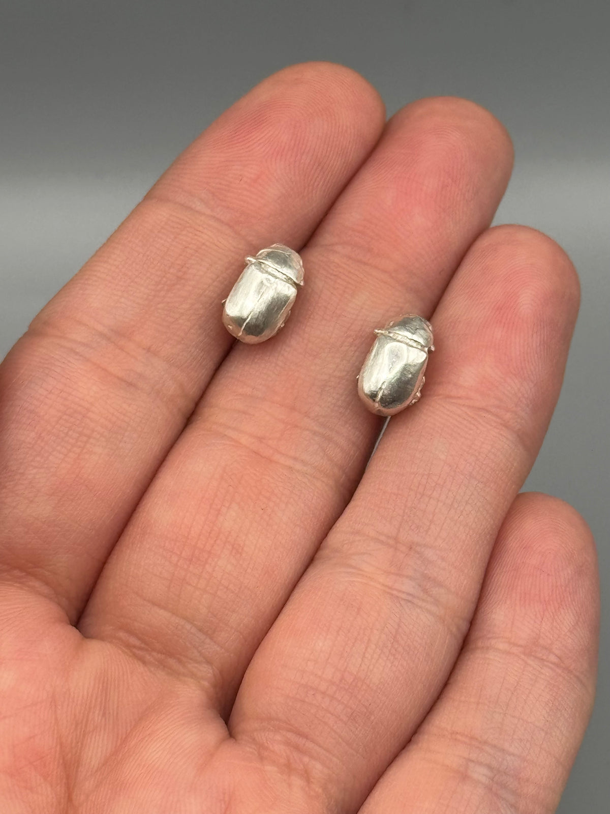 •LIL' JUNEBUGS• silver cast stud earrings