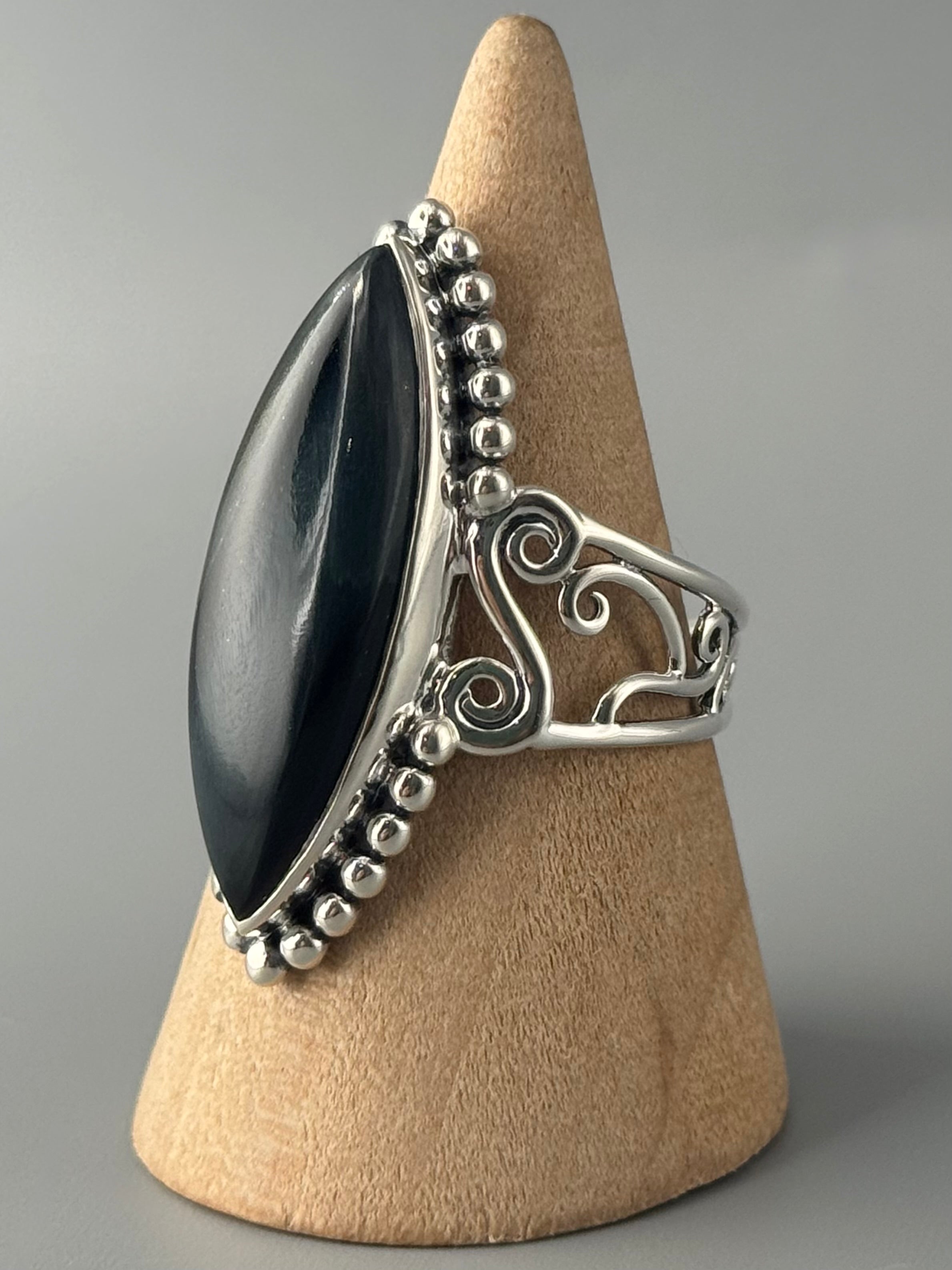 •HAWK EYE - MARQUISE• sterling silver ring (various sizes)