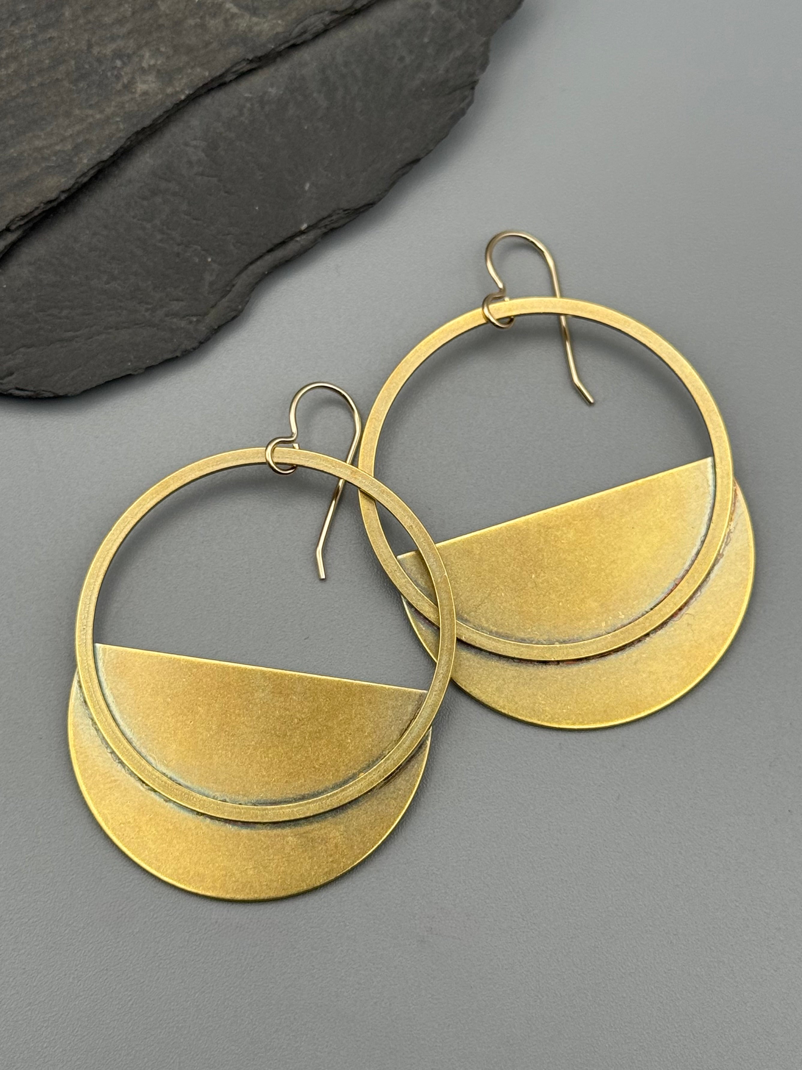 •RISE• gold dangle earrings