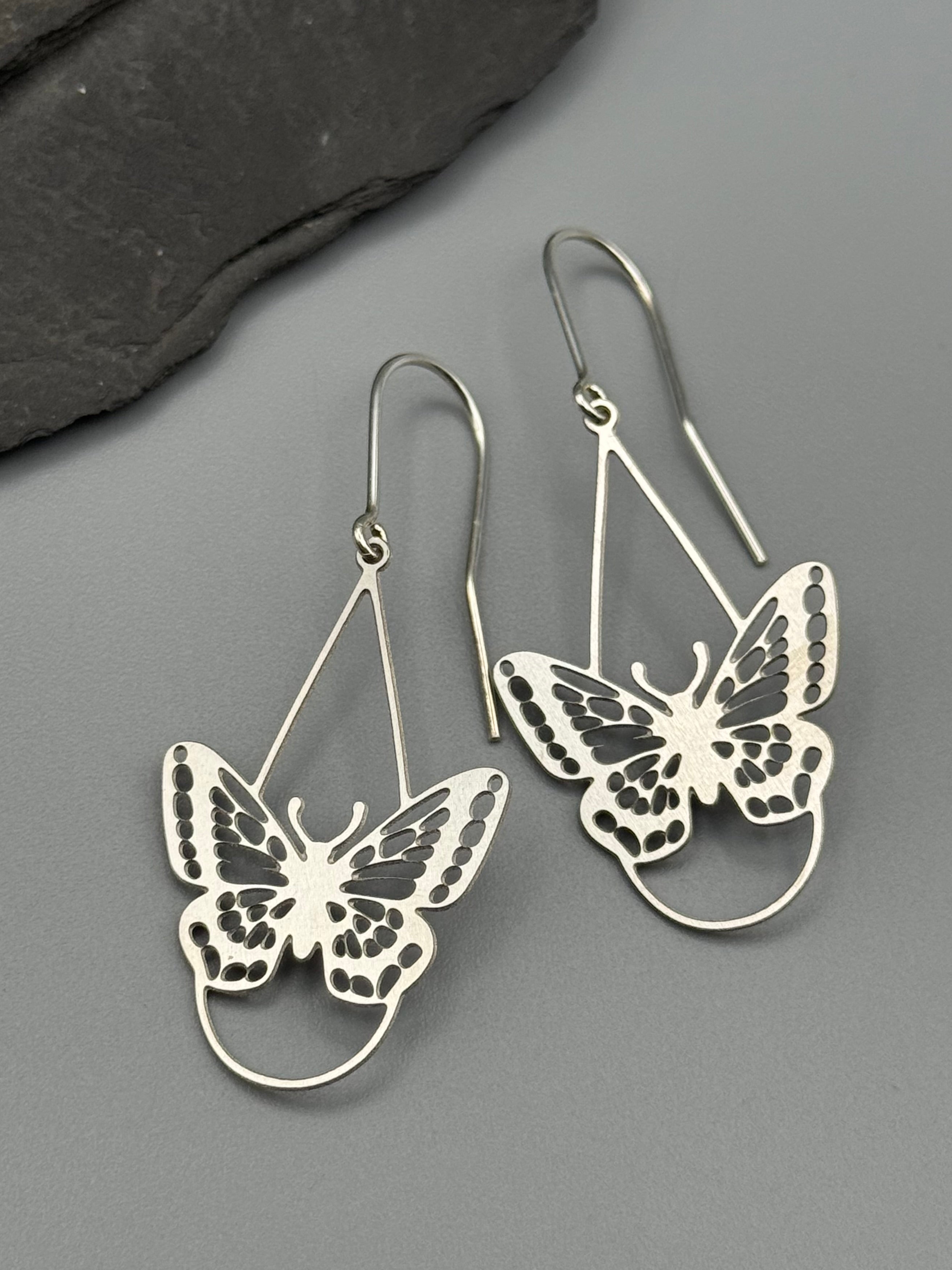 •MARIPOSA• silver dangle earrings
