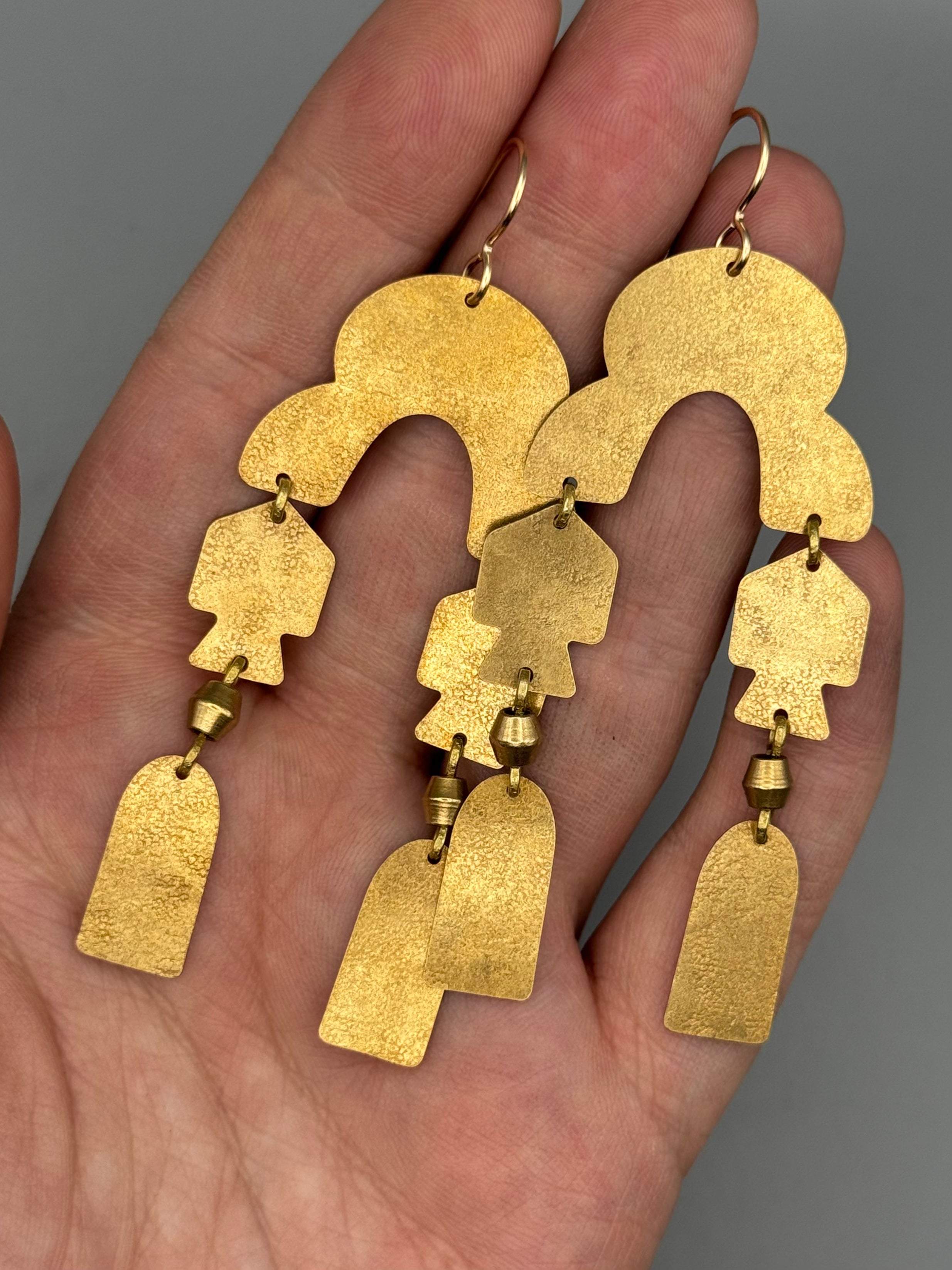 •UPSTREAM• gold dangle earrings