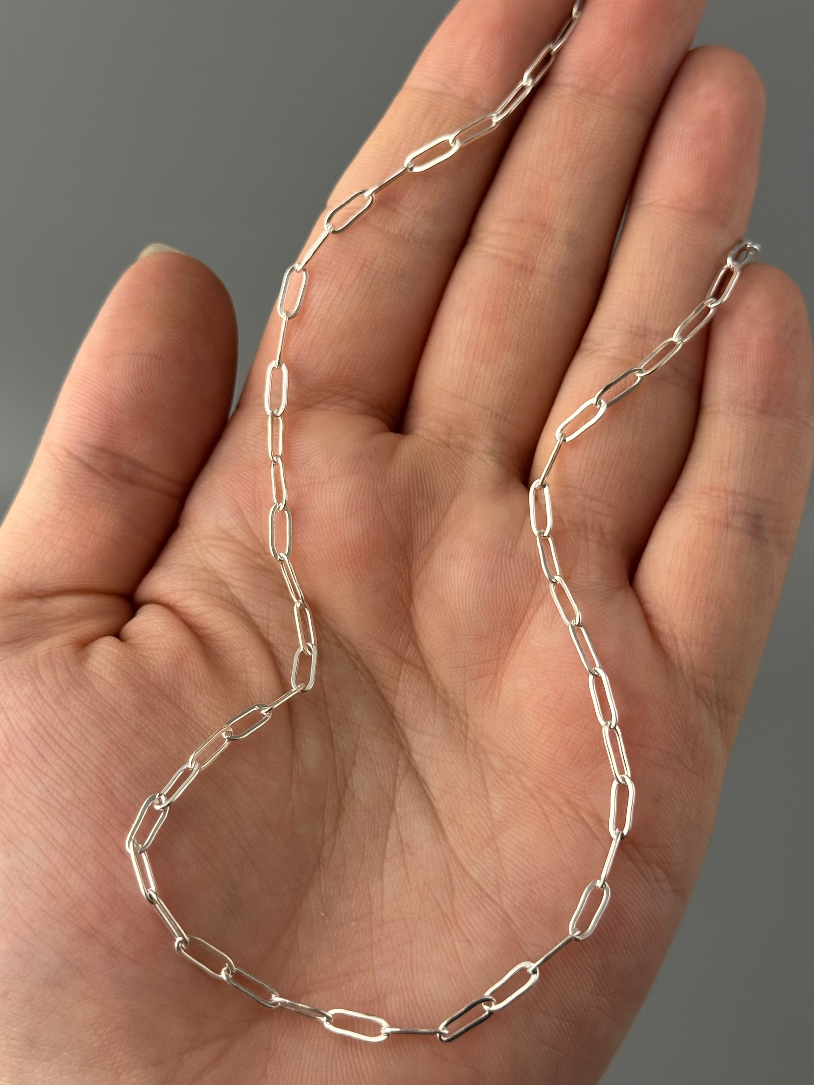 •MEDIUM PAPERCLIP• sterling silver chain