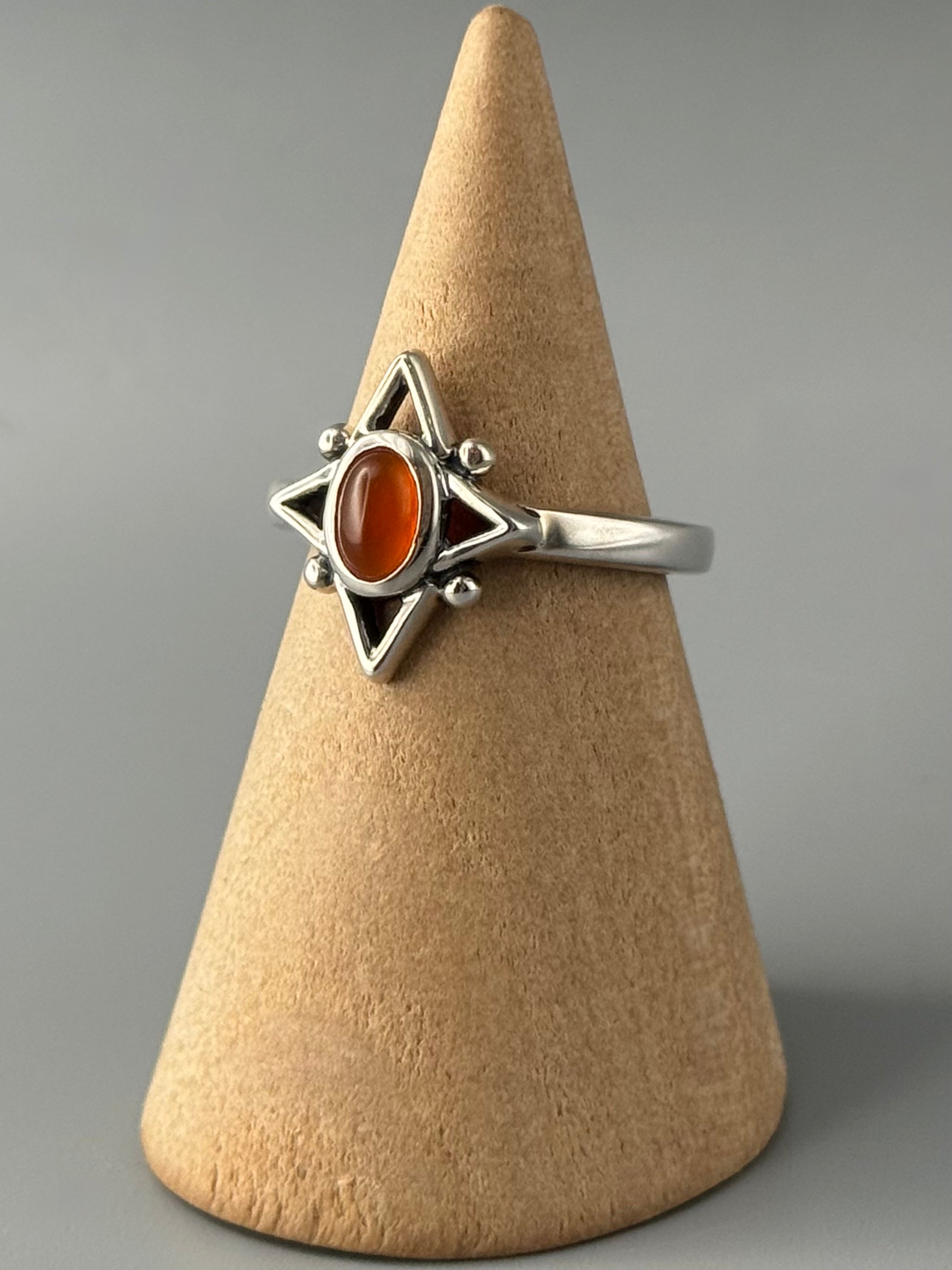 •CARNELIAN - POLARIS• sterling silver ring (size 7)