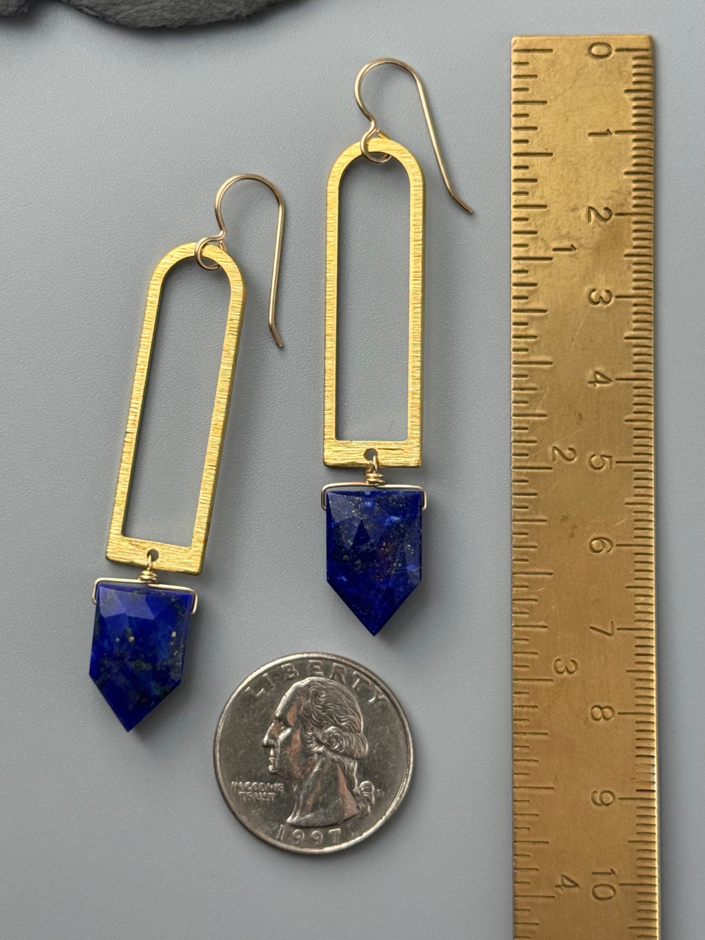 •PORTAL• lapis lazuli + gold earrings