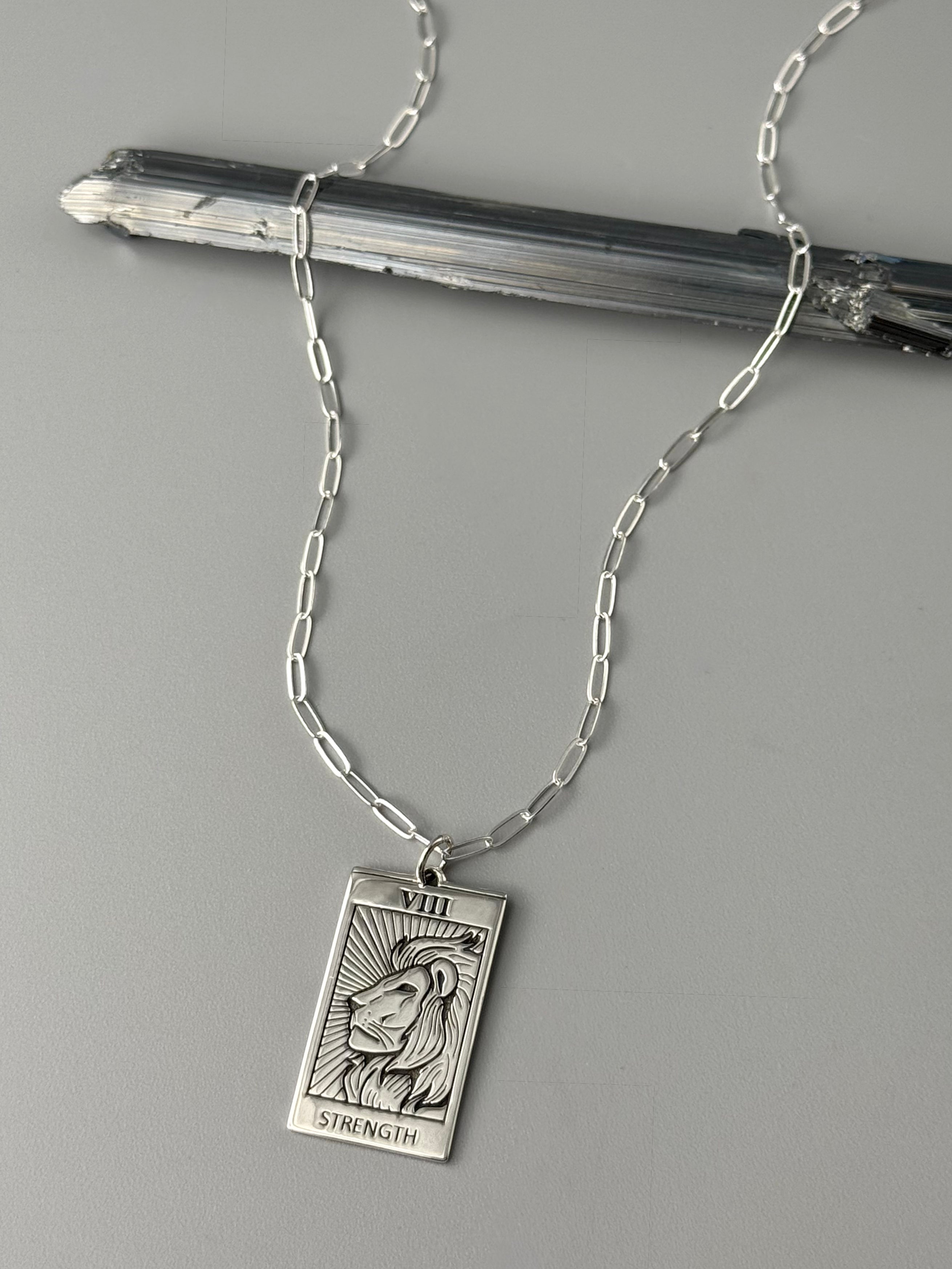 •TAROT TALISMAN• silver necklace (18"-20" long)