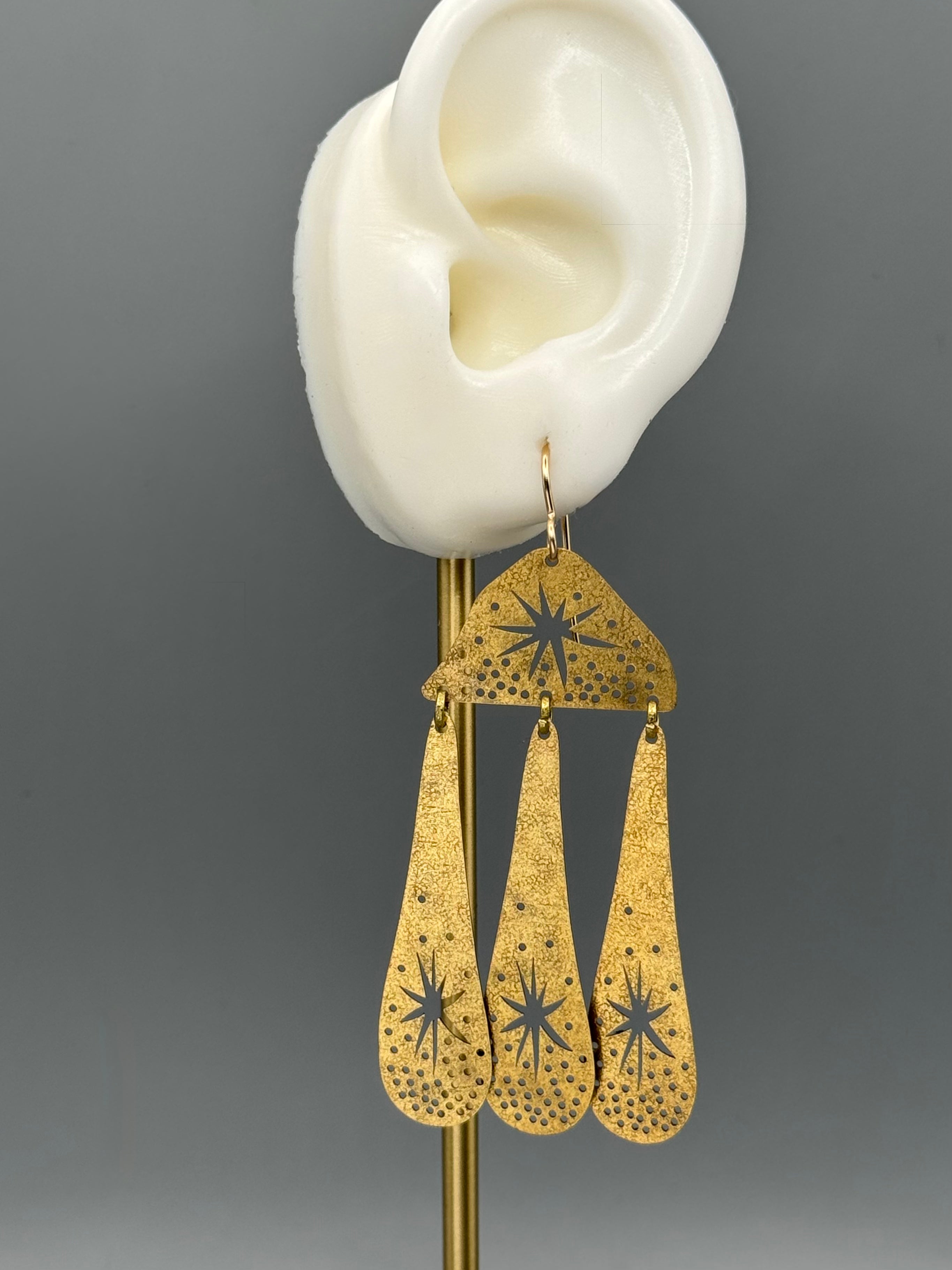 •NIGHTFALL• gold dangle earrings