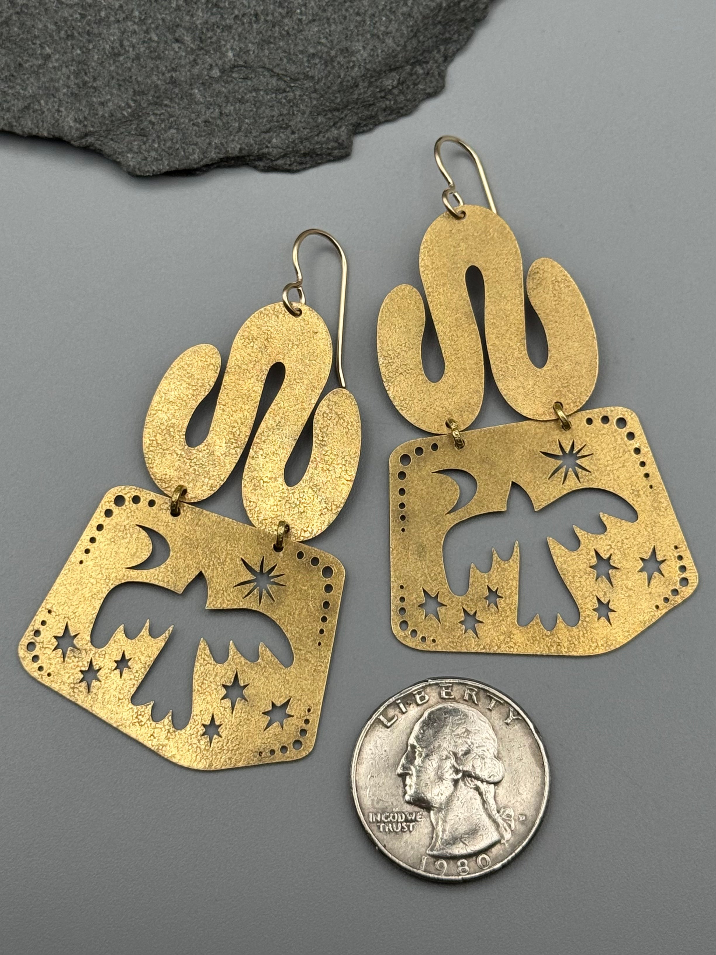 •FREEDOM FLIGHT• gold dangle earrings