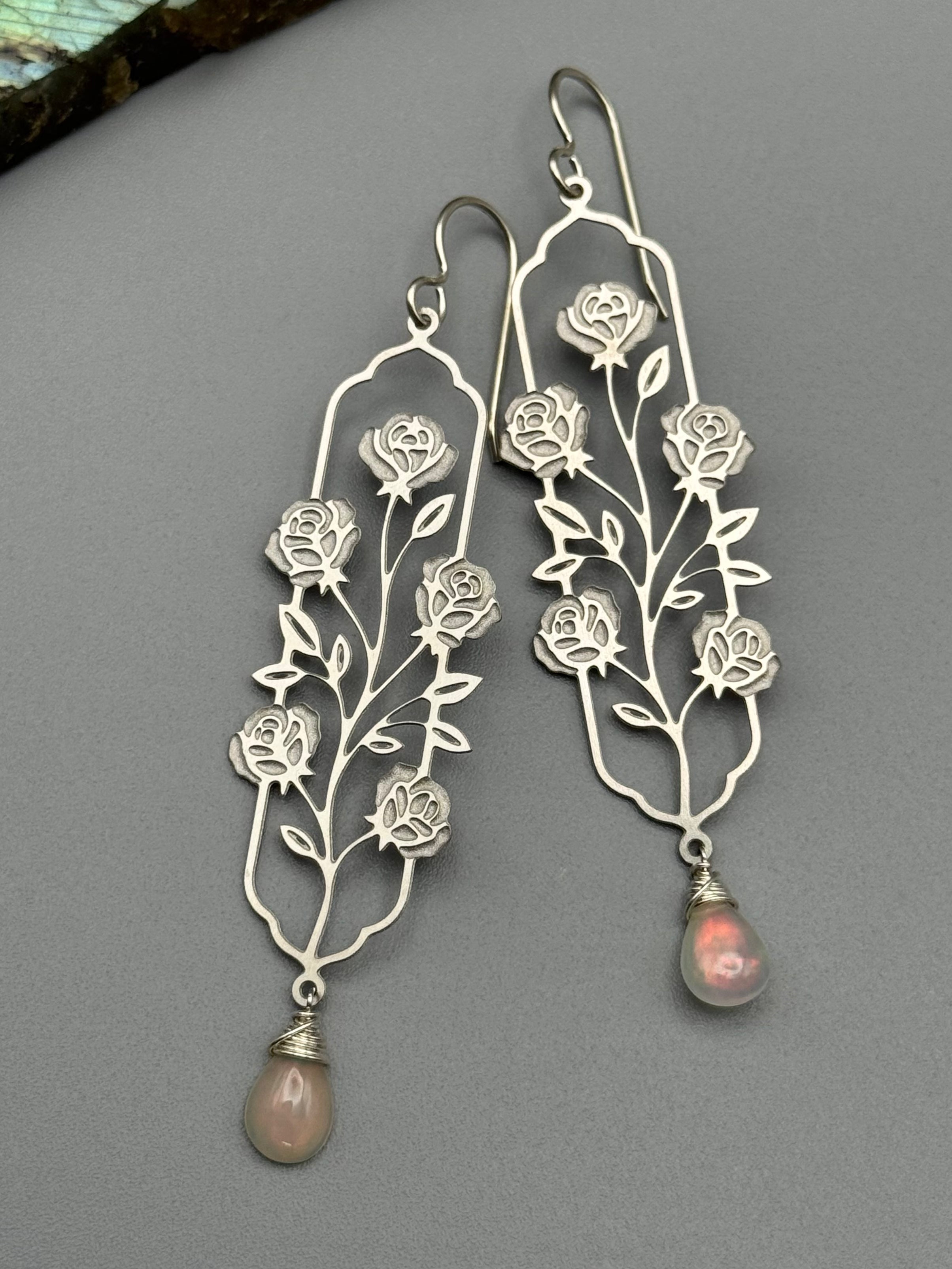 •DON JUAN• ethiopian opal + silver earrings