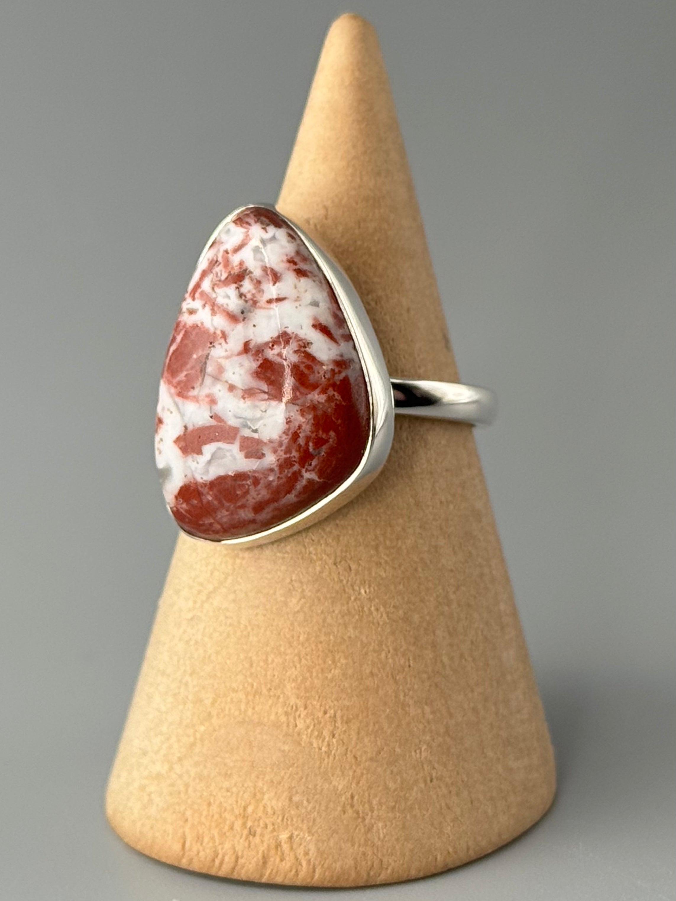 •BRECCIATED JASPER - FREEFORM• sterling silver ring (size 7)