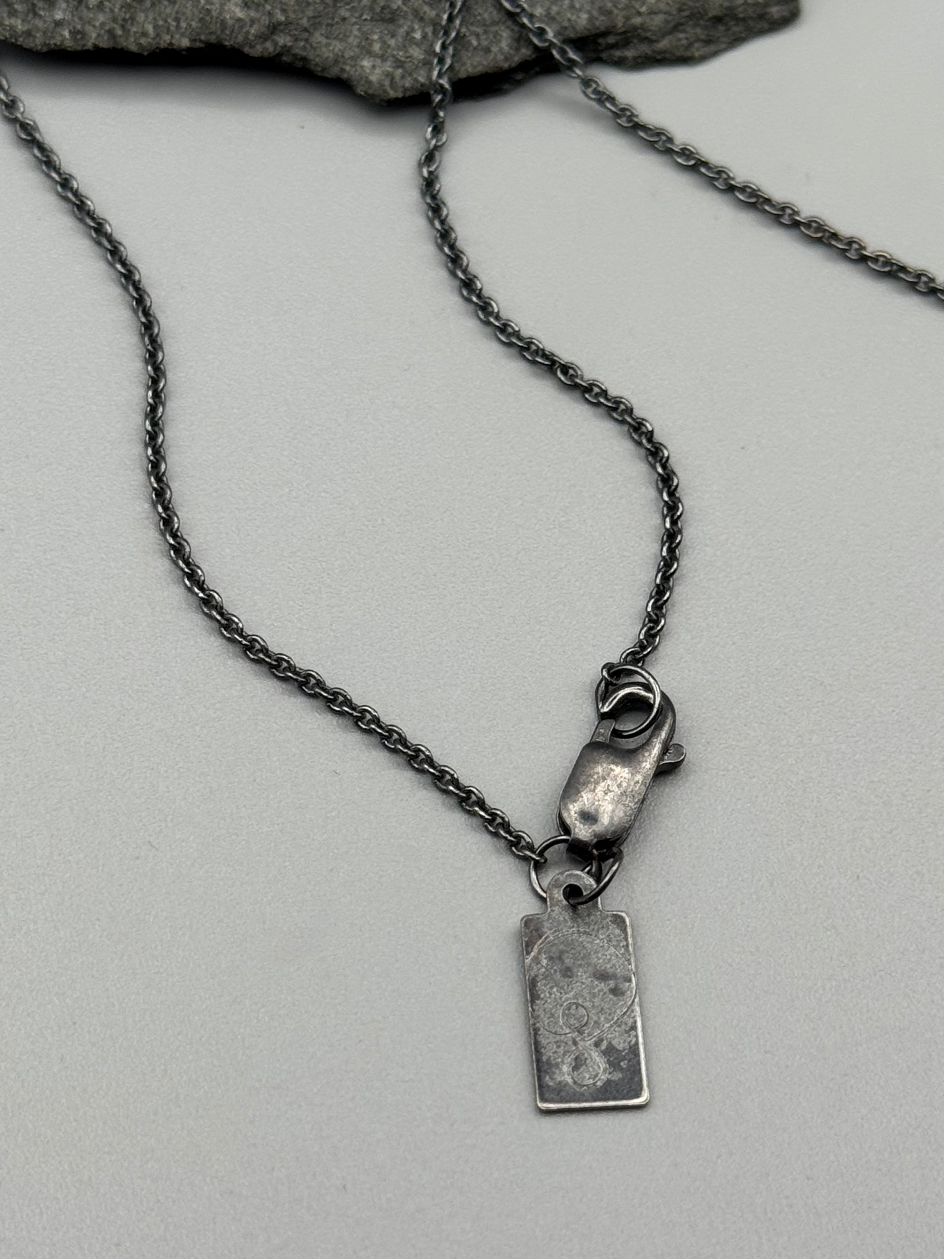 •PEARL DROP• silver necklace (18" long)