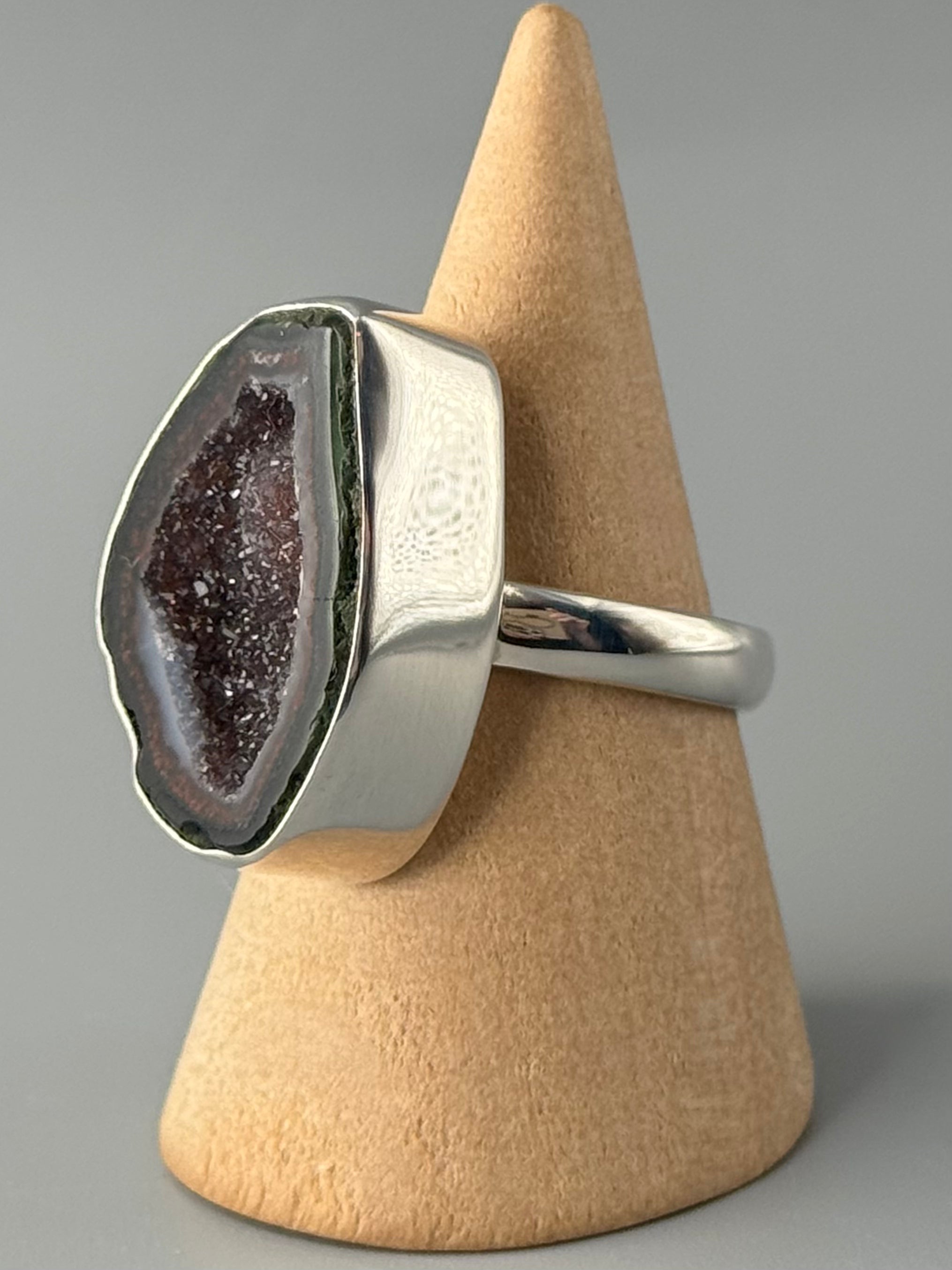 •COCONUT DRUZY - FREEFORM• sterling silver ring (various sizes)