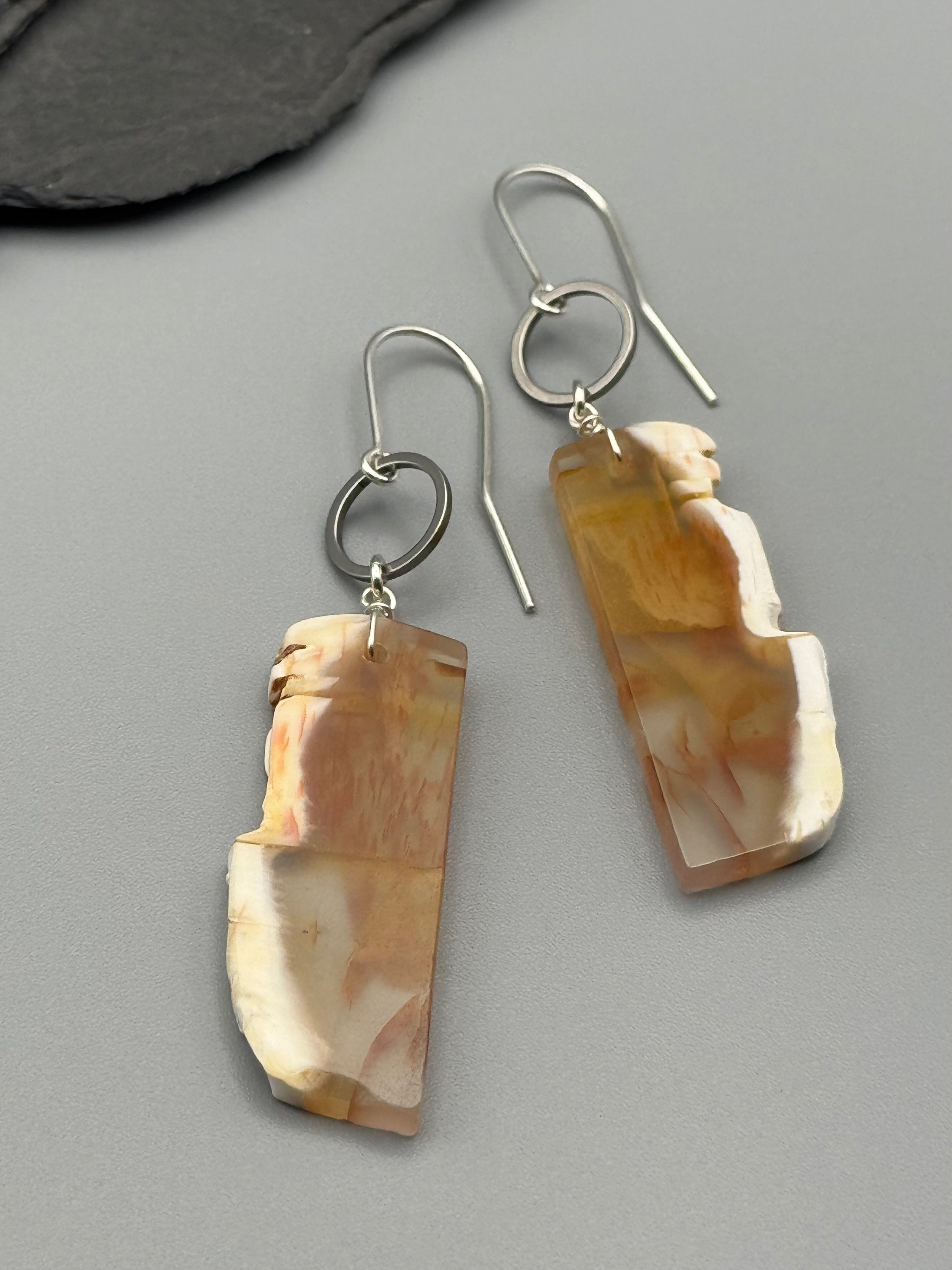 •LUNA• carnelian + silver earrings