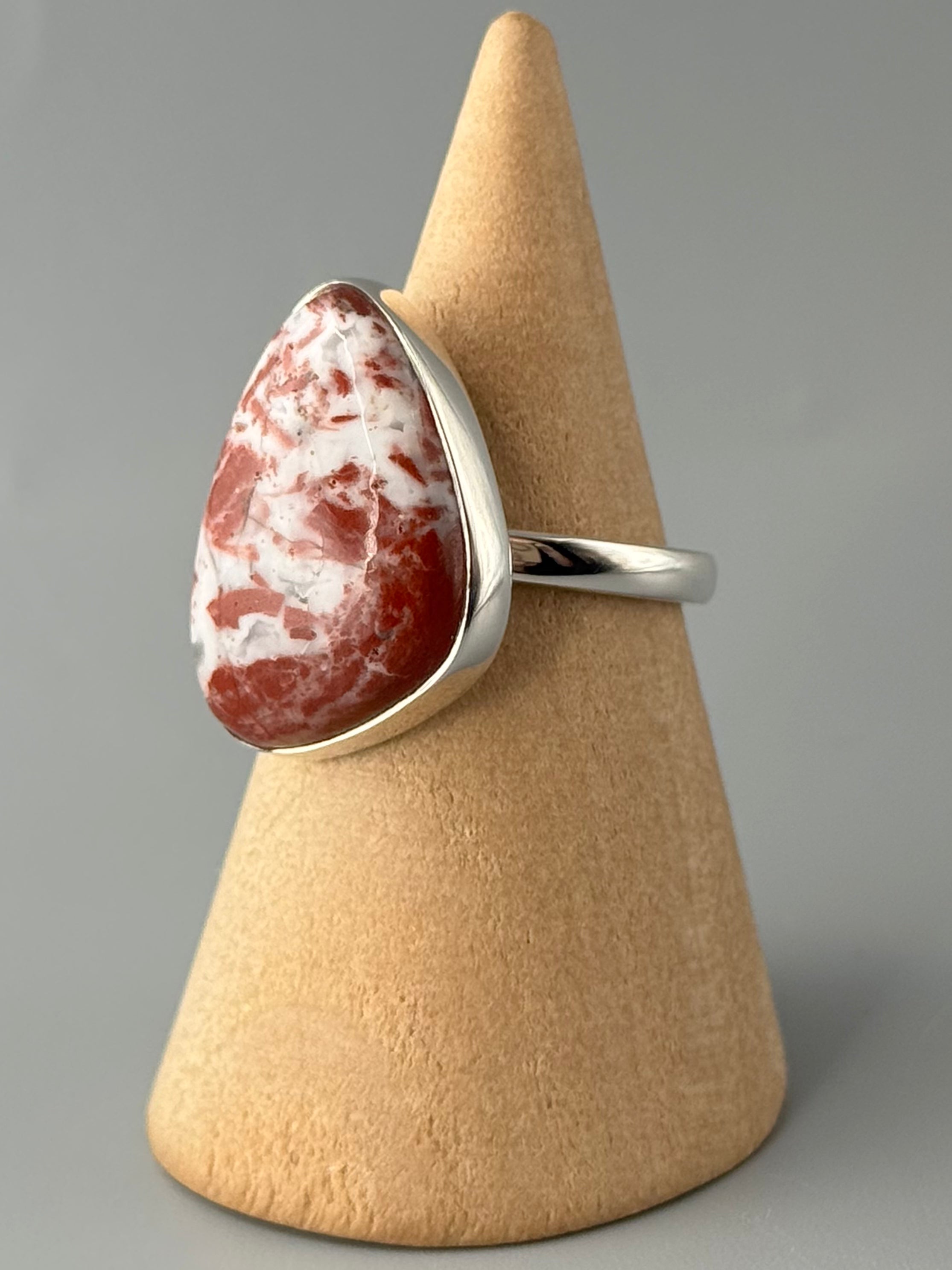 •BRECCIATED JASPER - FREEFORM• sterling silver ring (size 7)