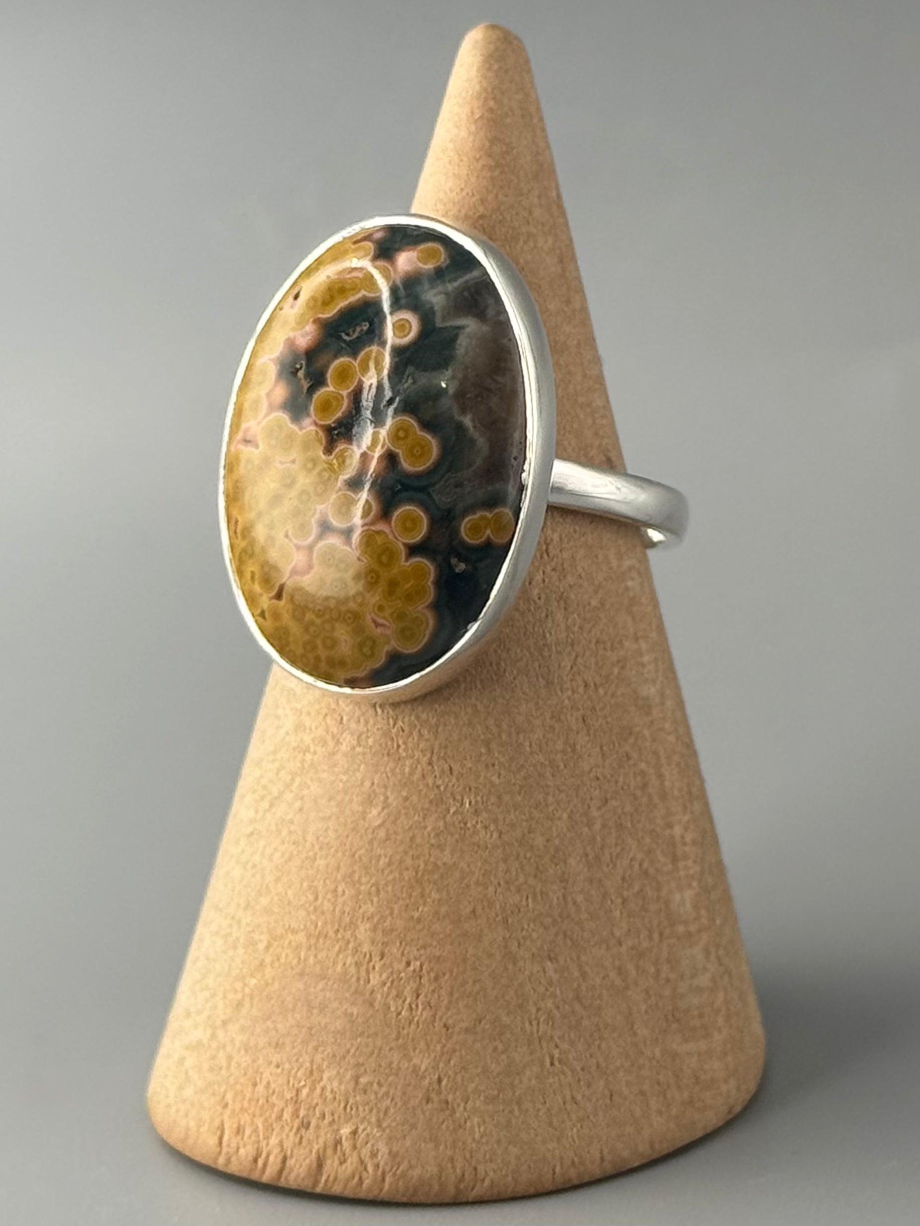 •OCEAN JASPER - MEDIUM OVAL• sterling silver ring (various sizes)