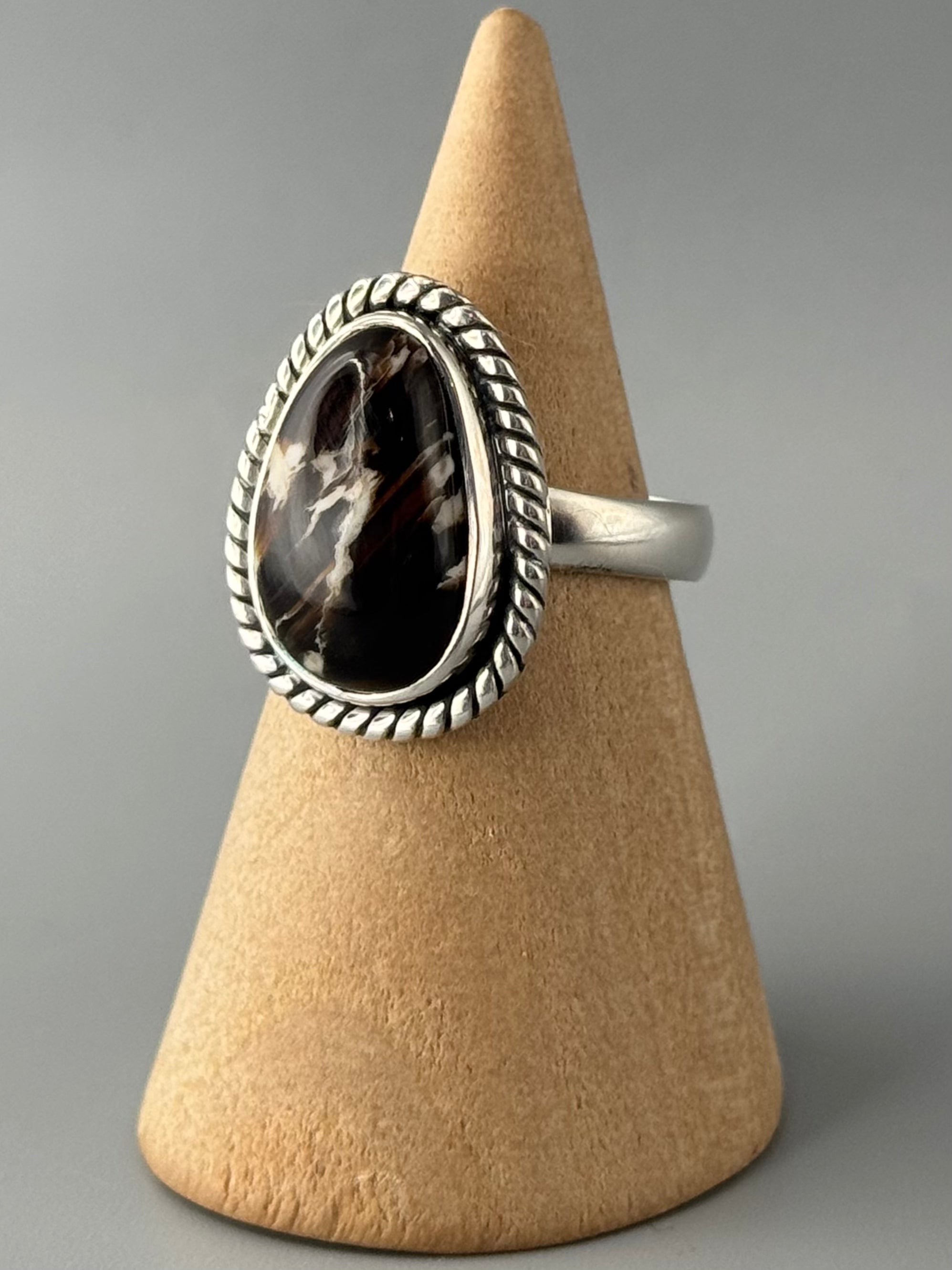 •PEANUT WOOD JASPER - TWINE• sterling silver ring (size 7)