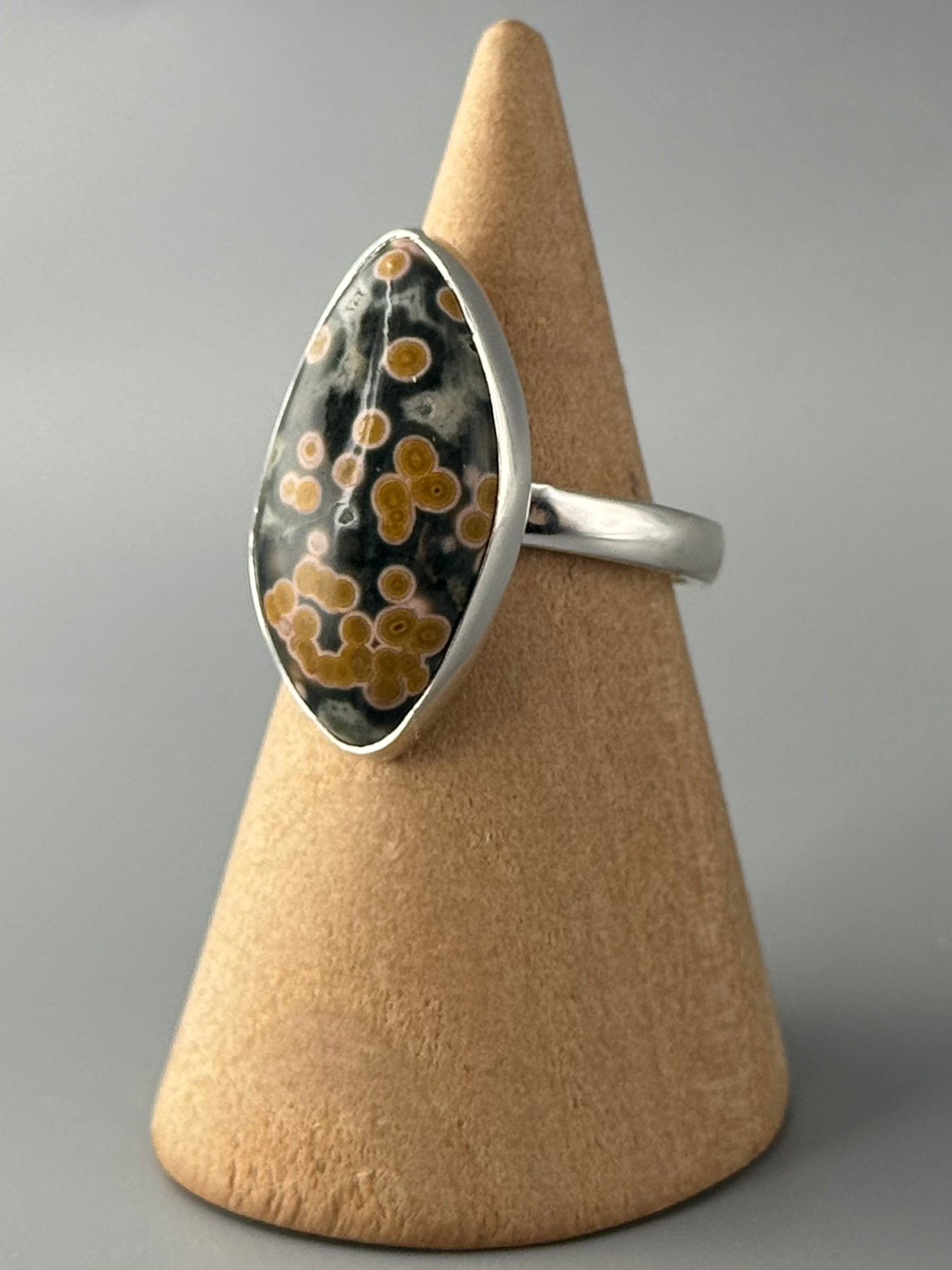 •OCEAN JASPER - MEDIUM FREEFORM• sterling silver ring (size 7)