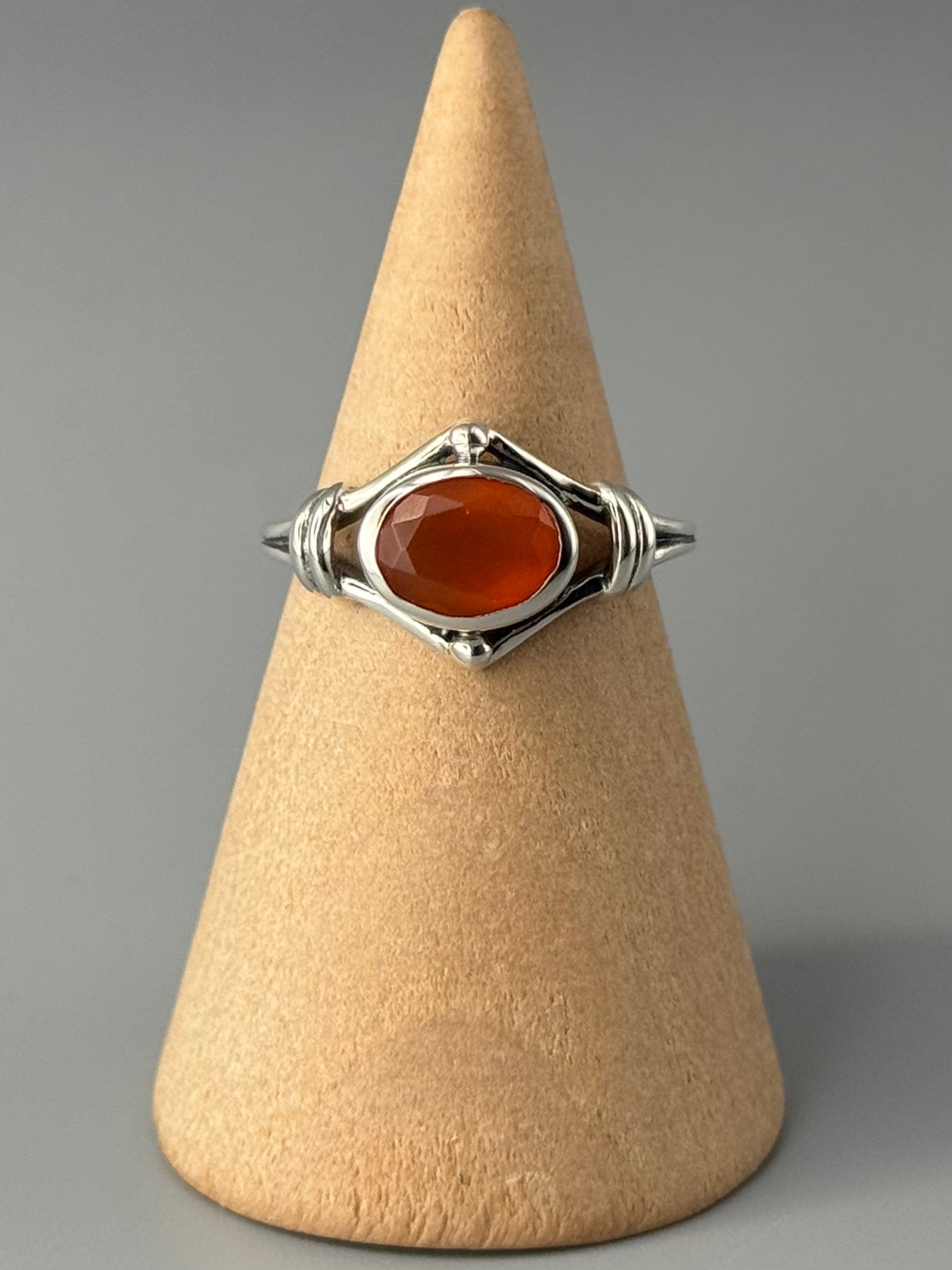 •CARNELIAN - PORT• sterling silver ring (various sizes)