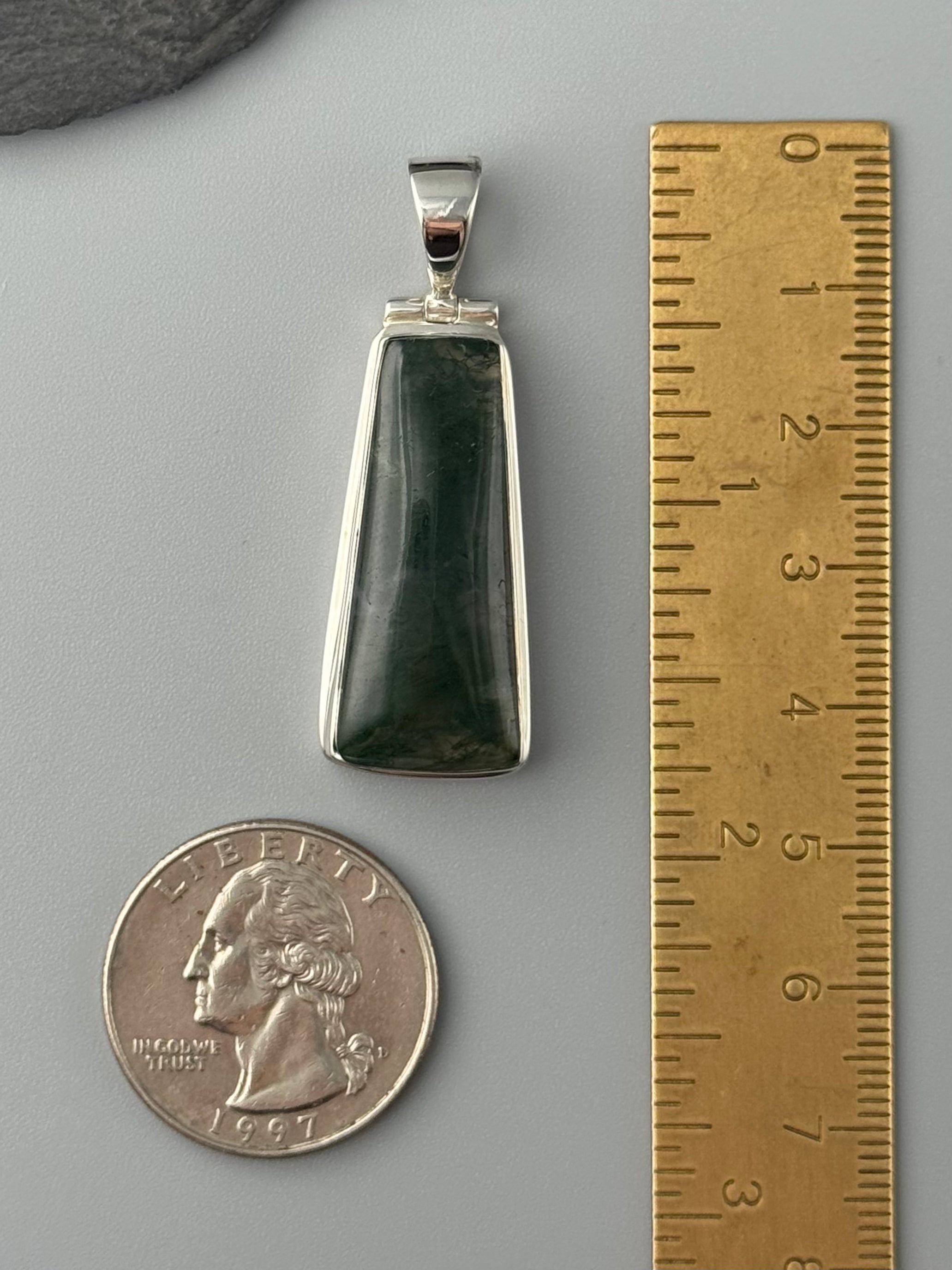 •MOSS AGATE - PORTAL• sterling silver pendant