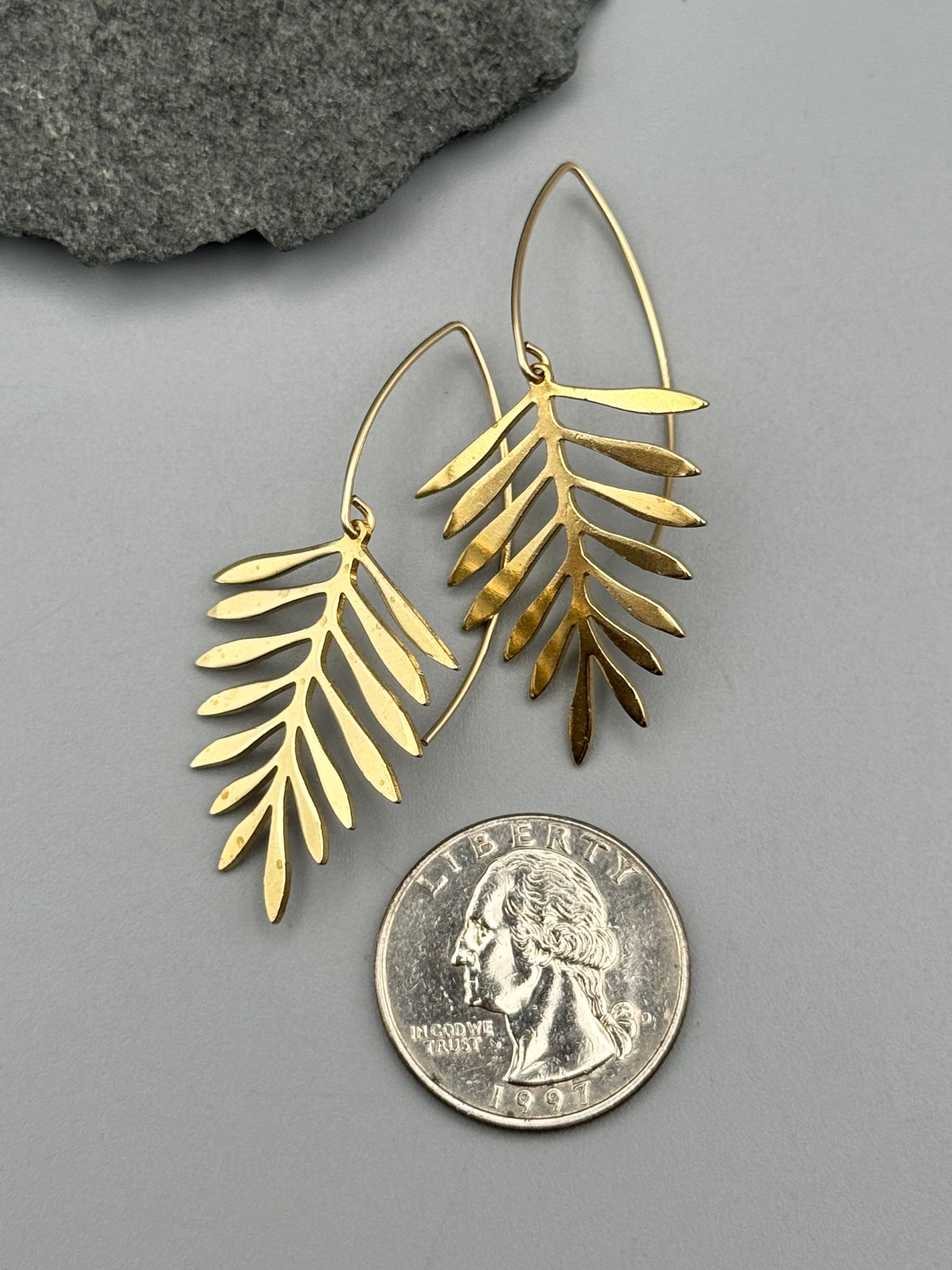 •BOTANICA• gold dangle earrings