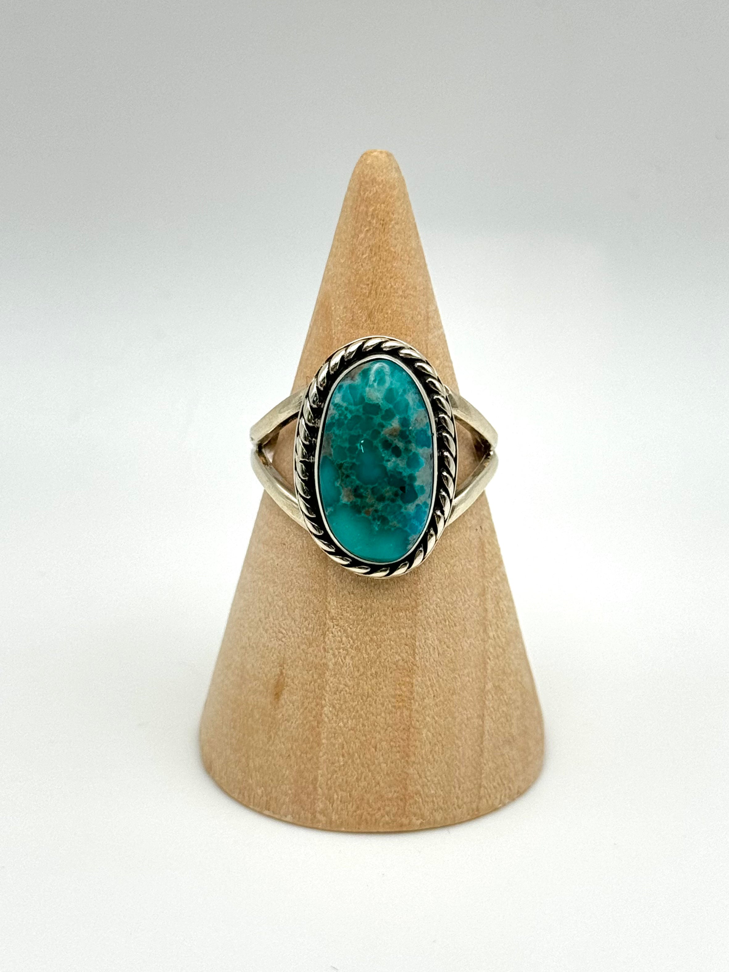 •TURQUOISE• Navajo silver ring (size 8)