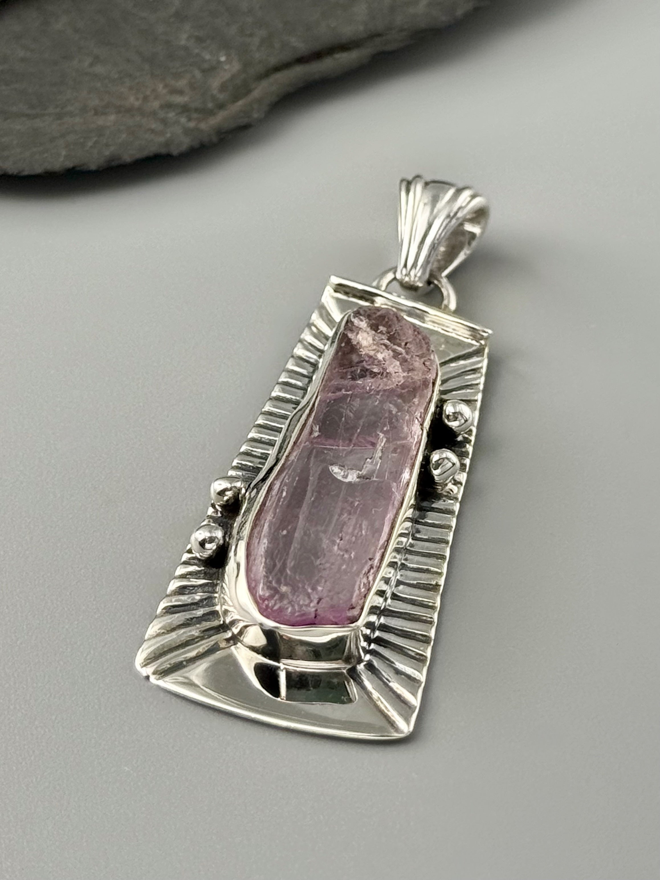 •KUNZITE - MESA• sterling silver pendant