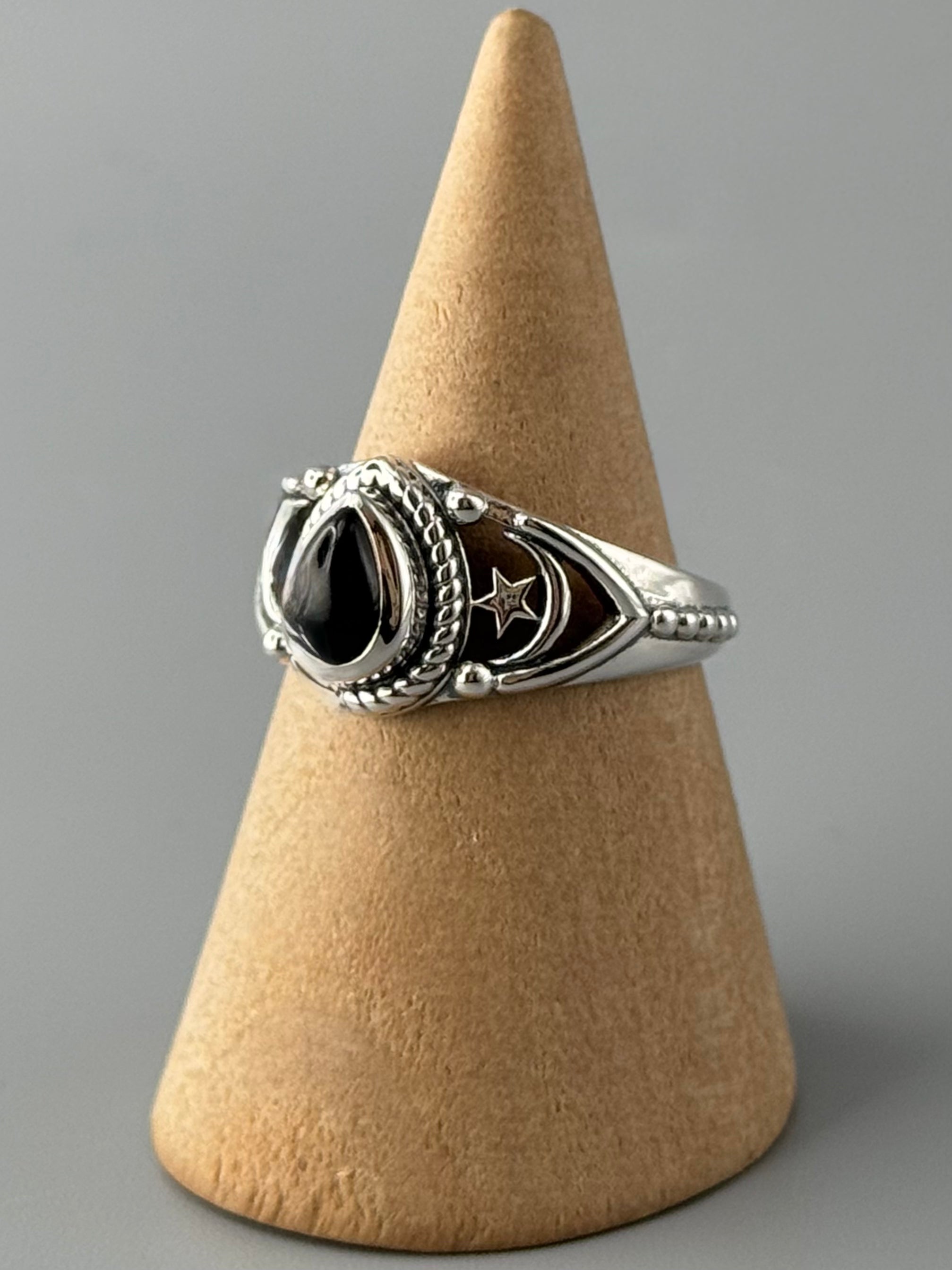 •BLACK ONYX - COSMIC• sterling silver ring (various sizes)