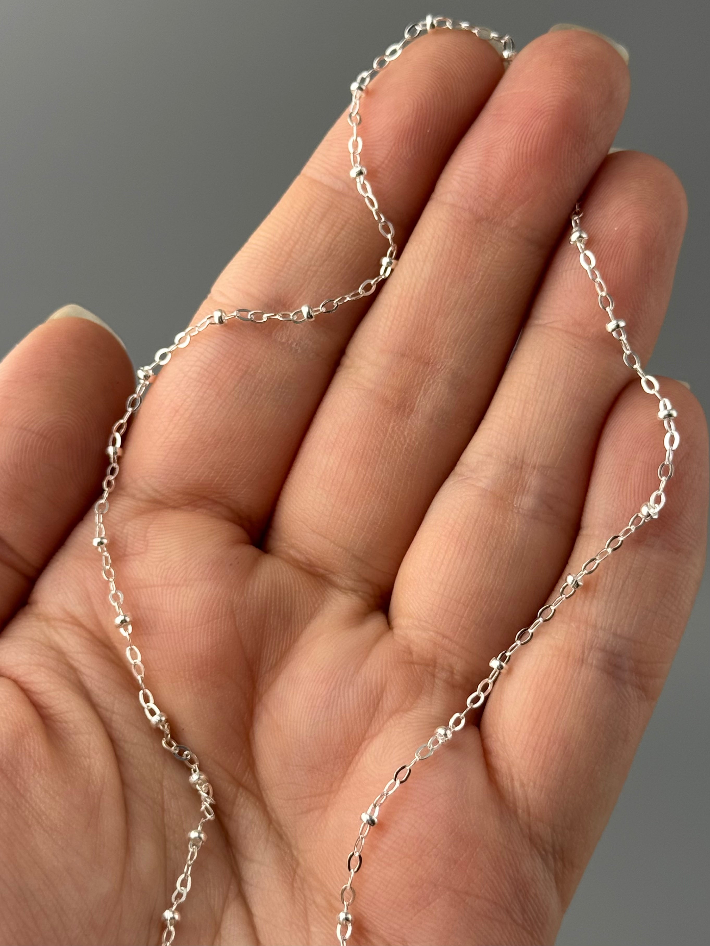 •SATURN• sterling silver chain