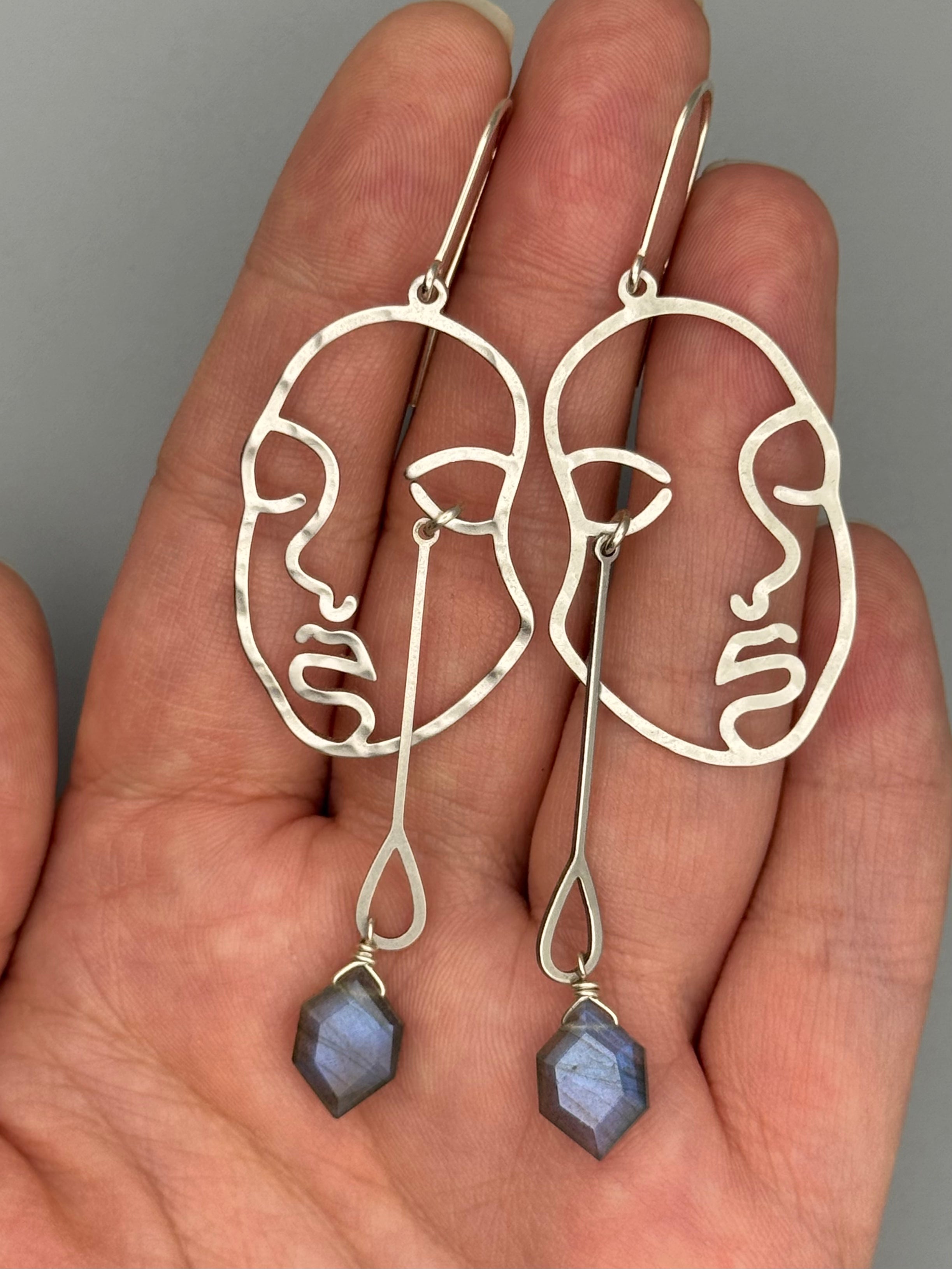 •CRY IF I WANT TO• labradorite + silver earrings