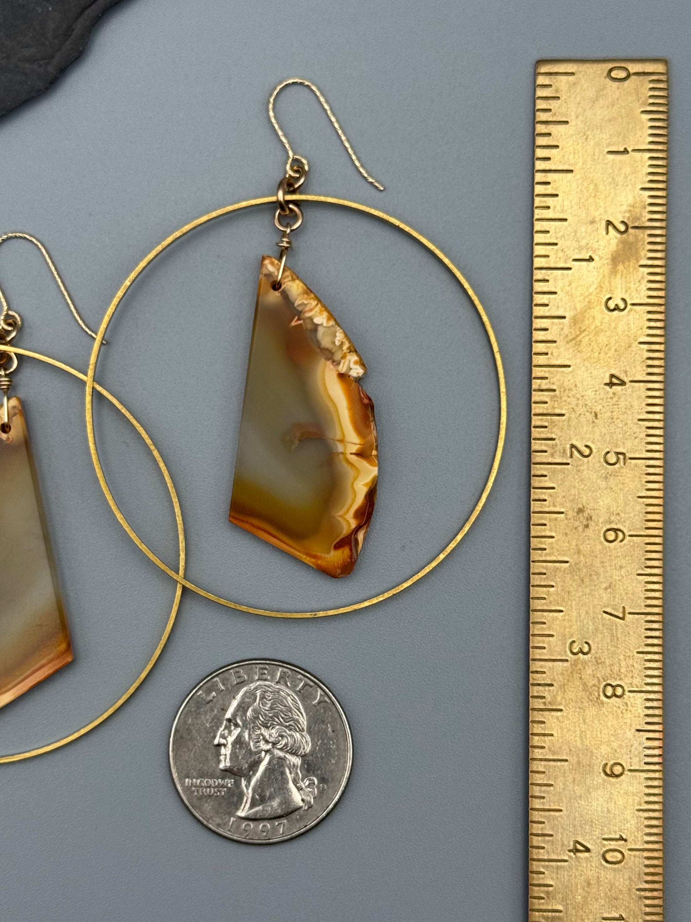 •LUNA• carnelian + gold earrings