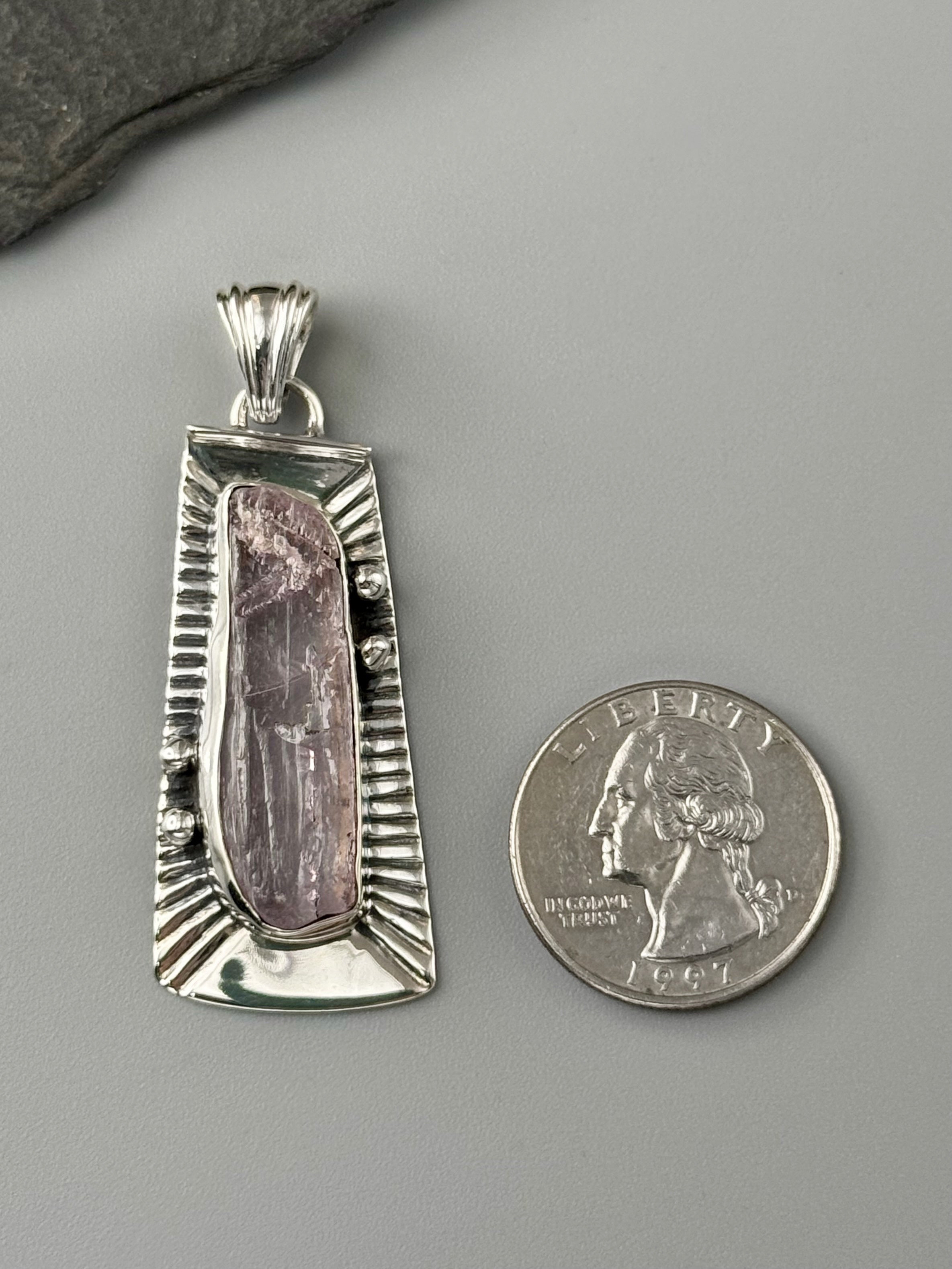 •KUNZITE - MESA• sterling silver pendant