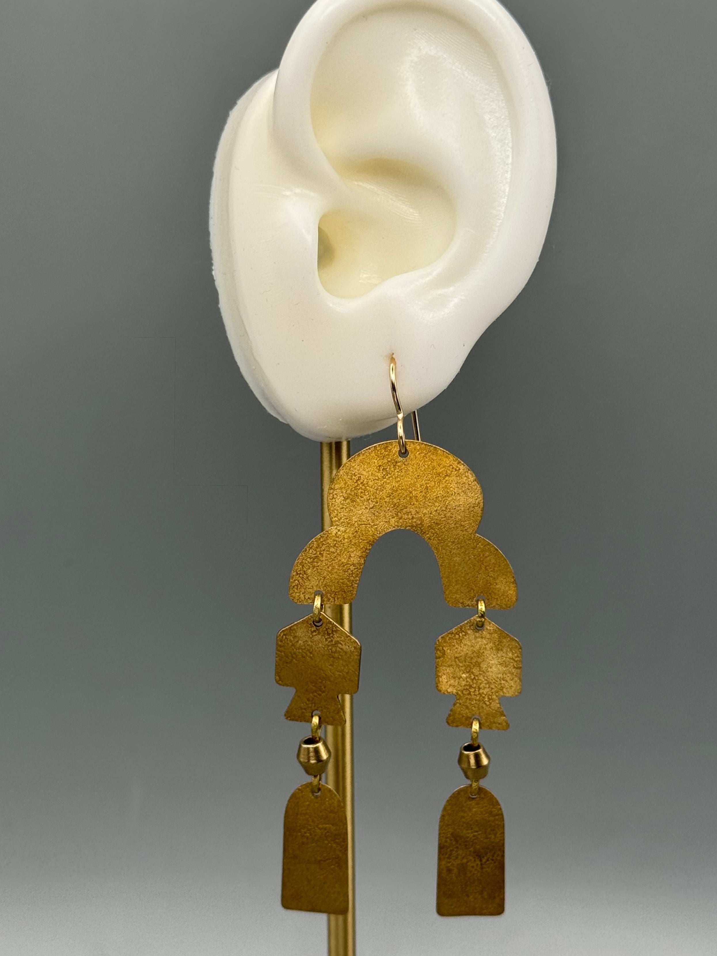 •UPSTREAM• gold dangle earrings