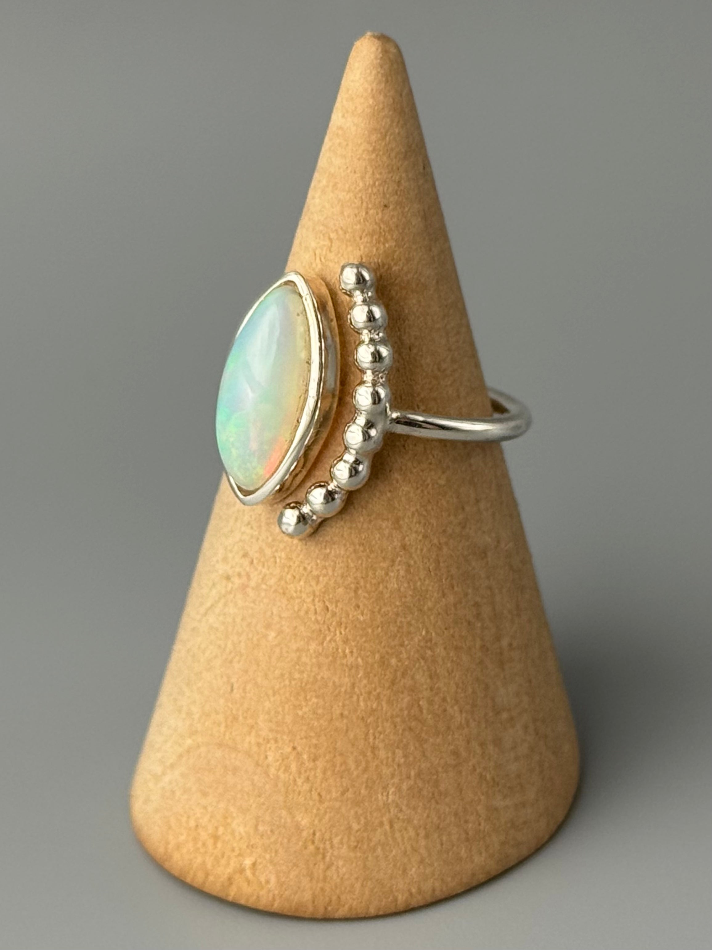 •ETHIOPIAN OPAL - EYE OPENER• adjustable silver ring