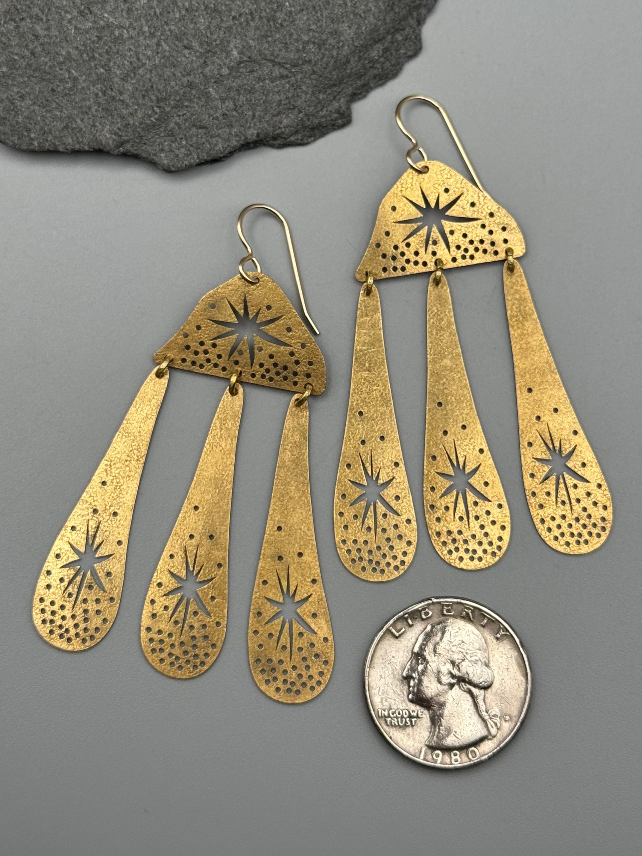 •NIGHTFALL• gold dangle earrings