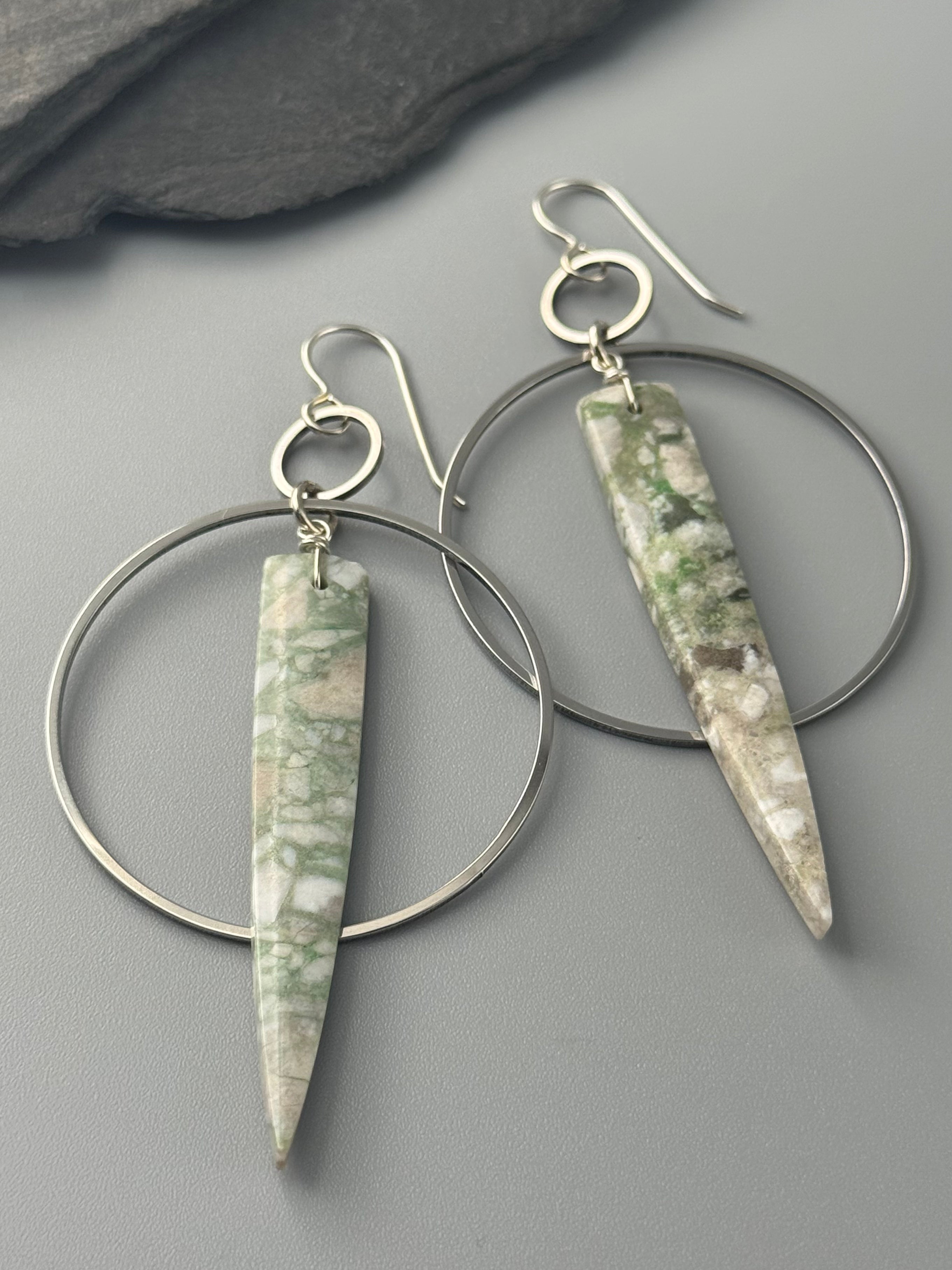 •EQUA-ORBIT• utah variscite + silver earrings