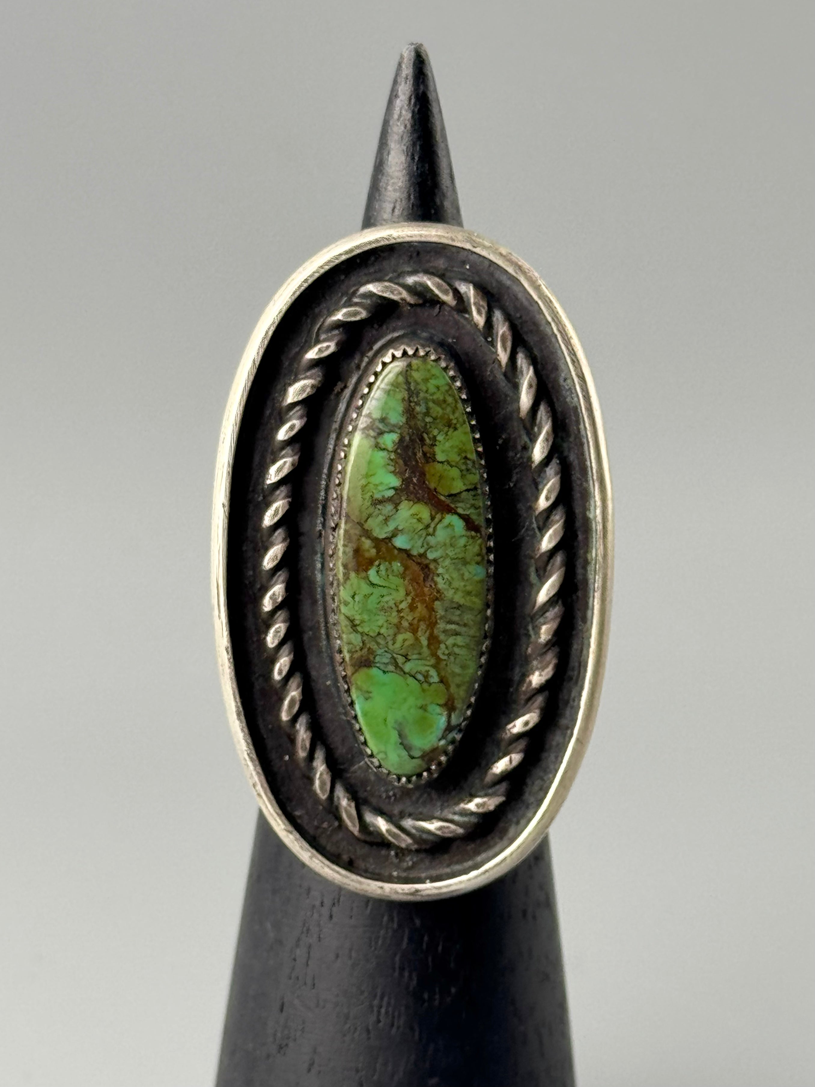 •LASSO• hubei turquoise + silver ring (size 8.75)